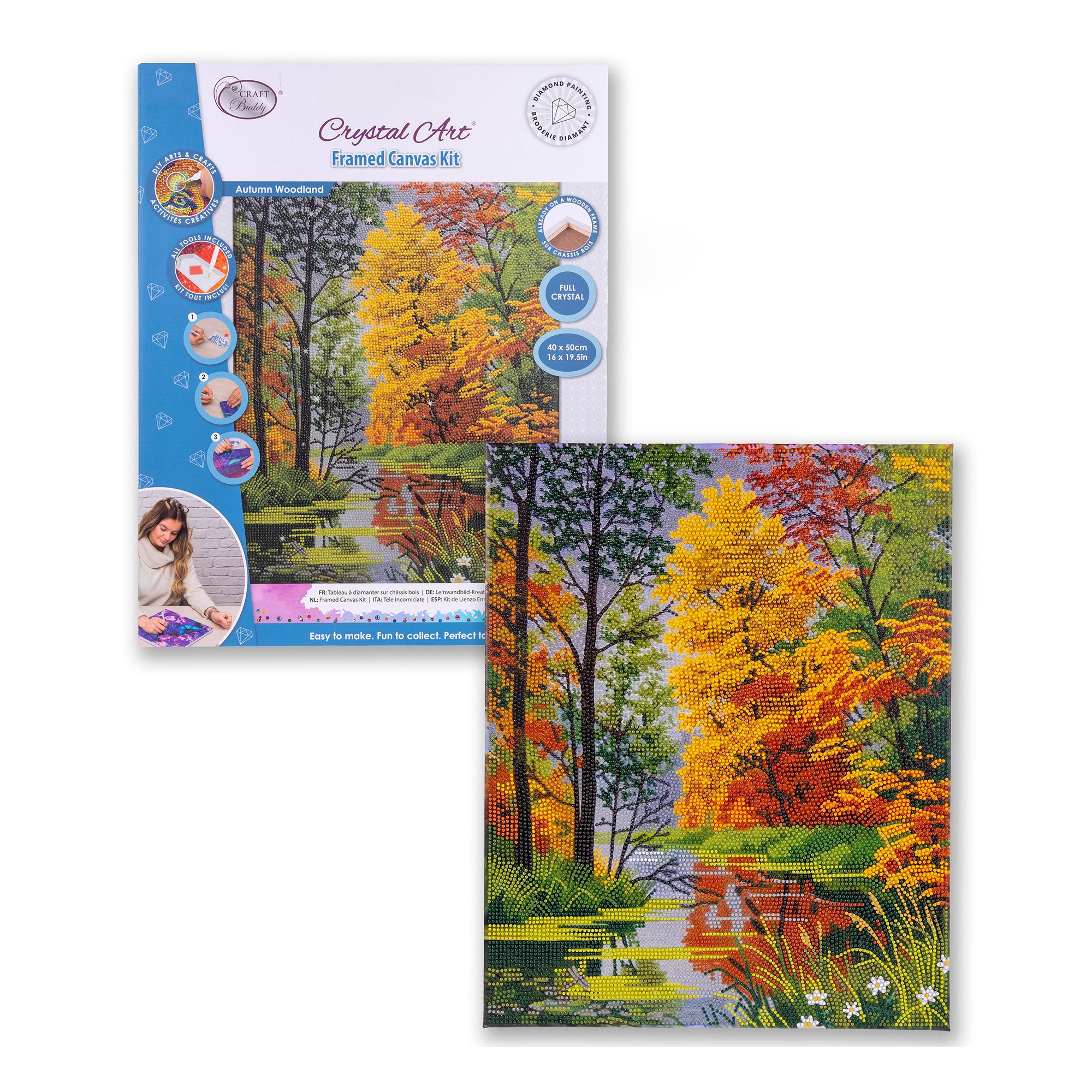 CRAFT BUDDY™ Diamond Painting Bild 40x50cm Herbstwald 5tlg.