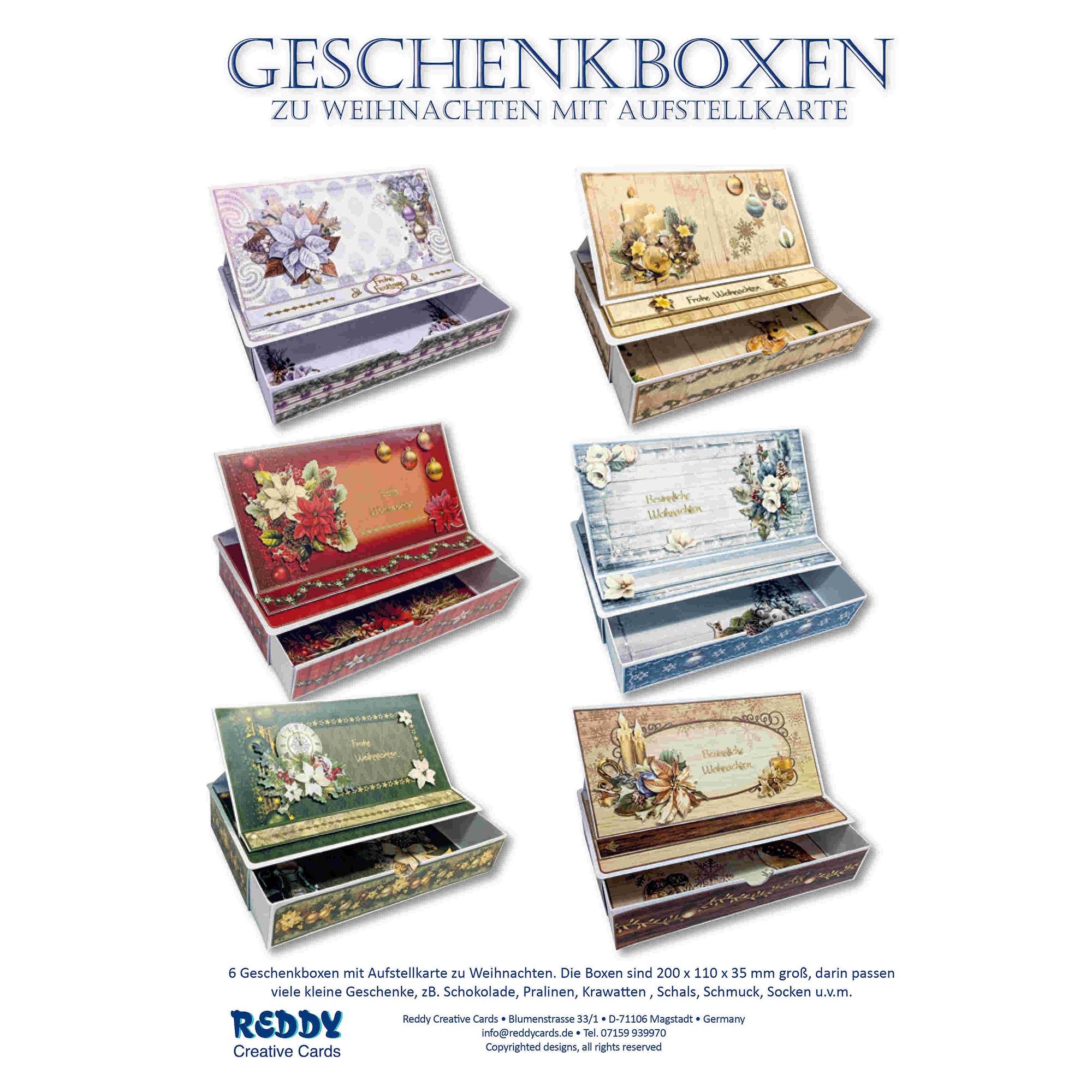 REDDY Kreativ-Set Geschenkboxen mit Aufstellkarten 23tlg.