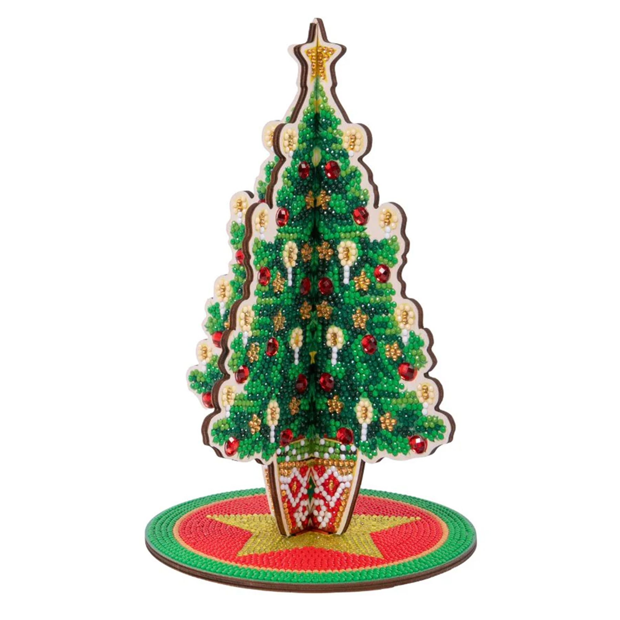 CRAFT BUDDY™ Diamond Painting-Set 3D-Weihnachtsbaum ca. 24x15,5cm 6tlg.