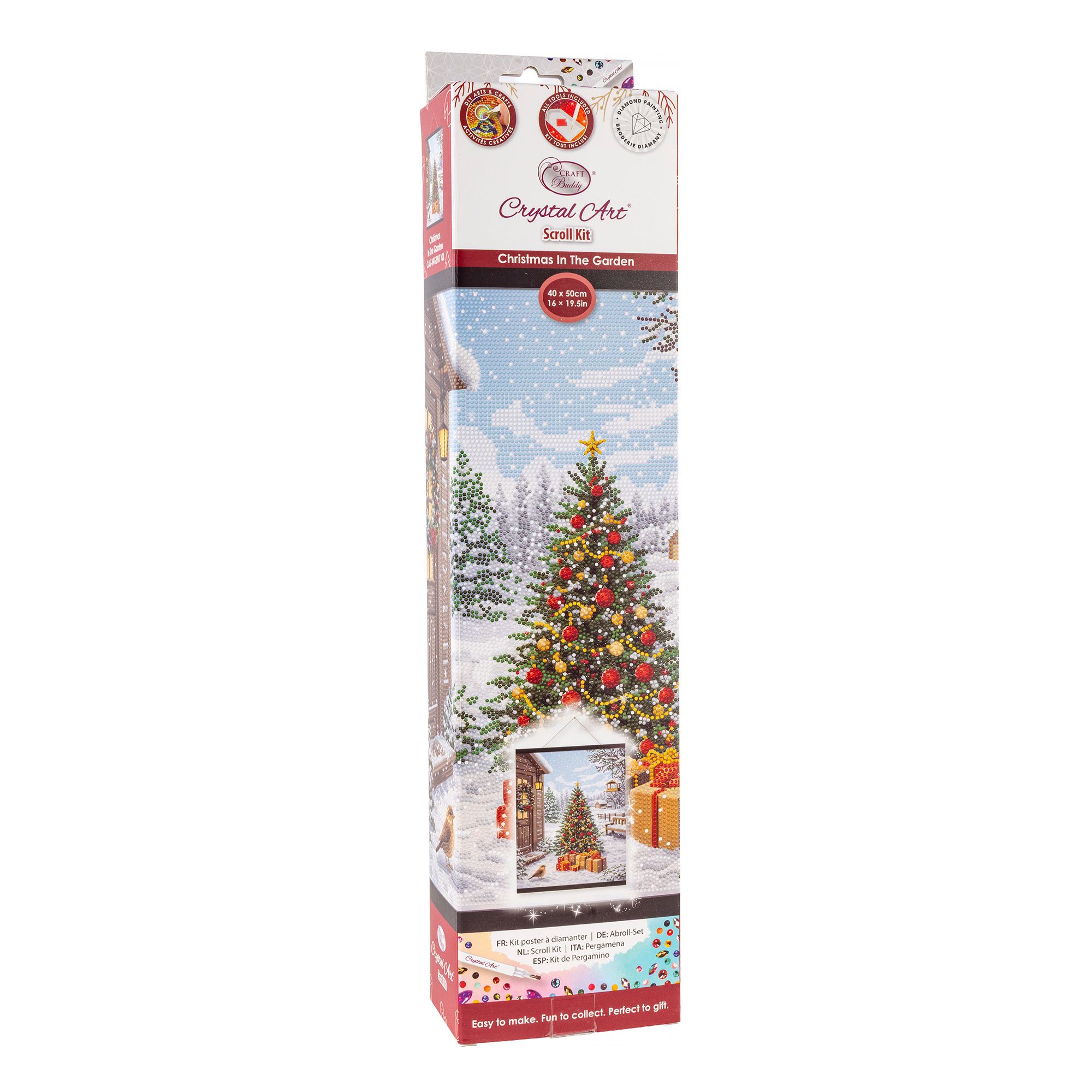 CRAFT BUDDY™ Diamond Painting-Set Bild 40x50cm Weihnachtsbaum 6tlg.
