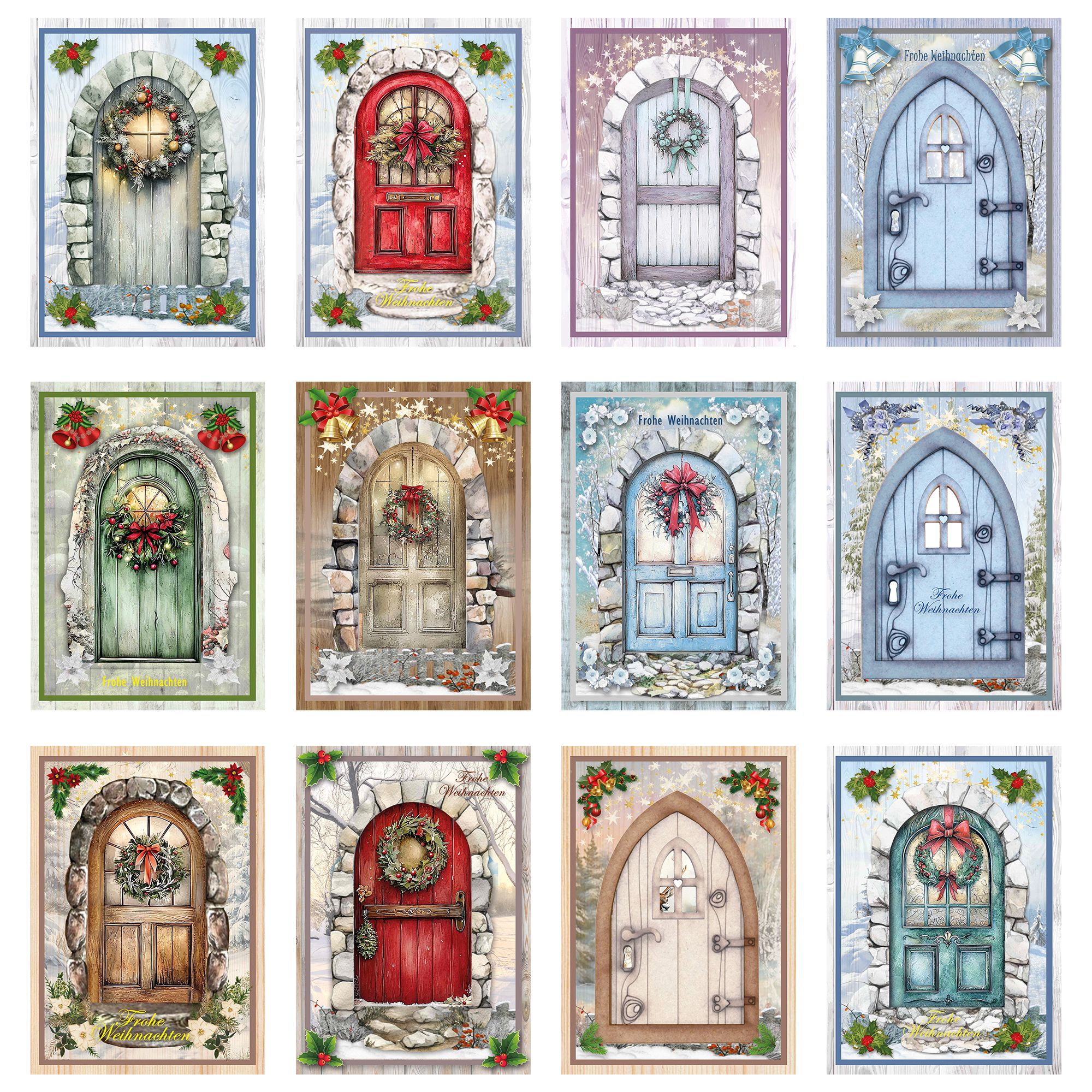REDDY Grußkarten-Set Türkarten versch. Designs 39tlg.