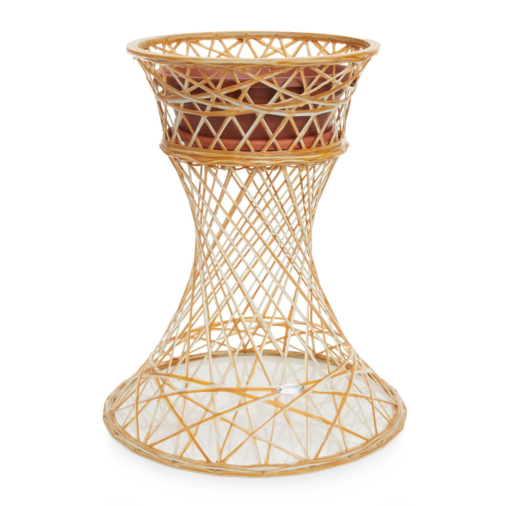 MASSON® Fiberglas-Pflanzsäule mit Kunststoffeinsatz ca. 48x48x60cm 10J. Herstellgarantie