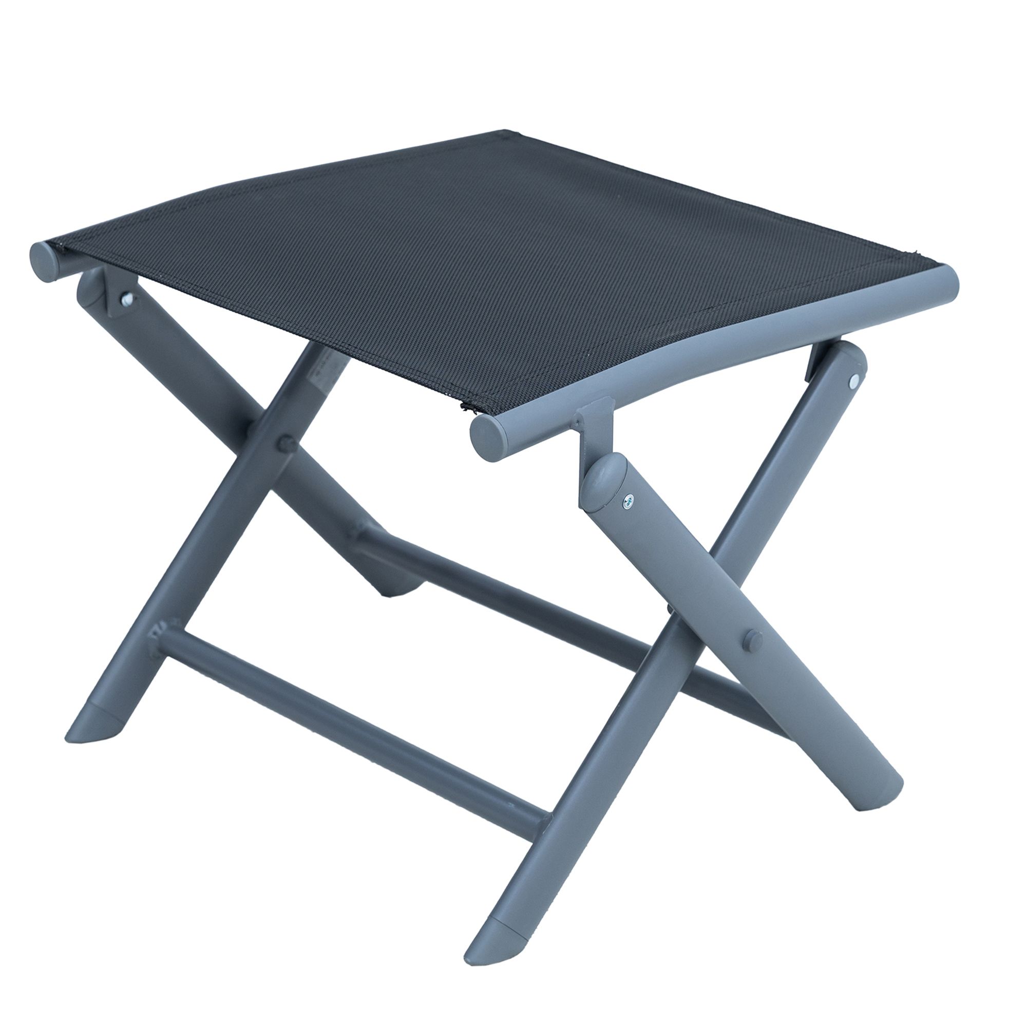 GREEN LOUNGE Alu-Fußhocker klappbar max. Belastung 110kg ca. 41x49,5x38cm