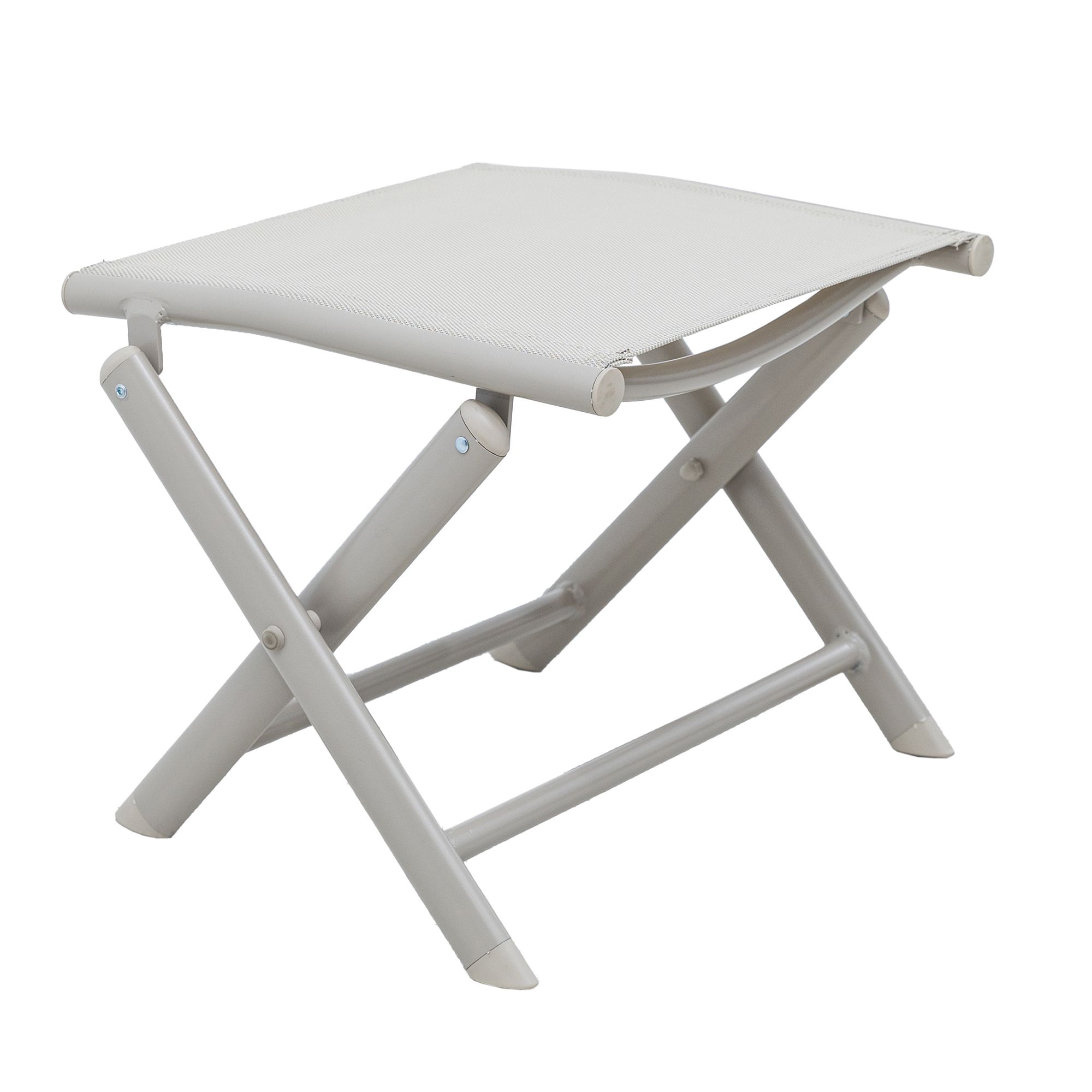 GREEN LOUNGE Alu-Fußhocker klappbar max. Belastung 110kg ca. 41x49,5x38cm