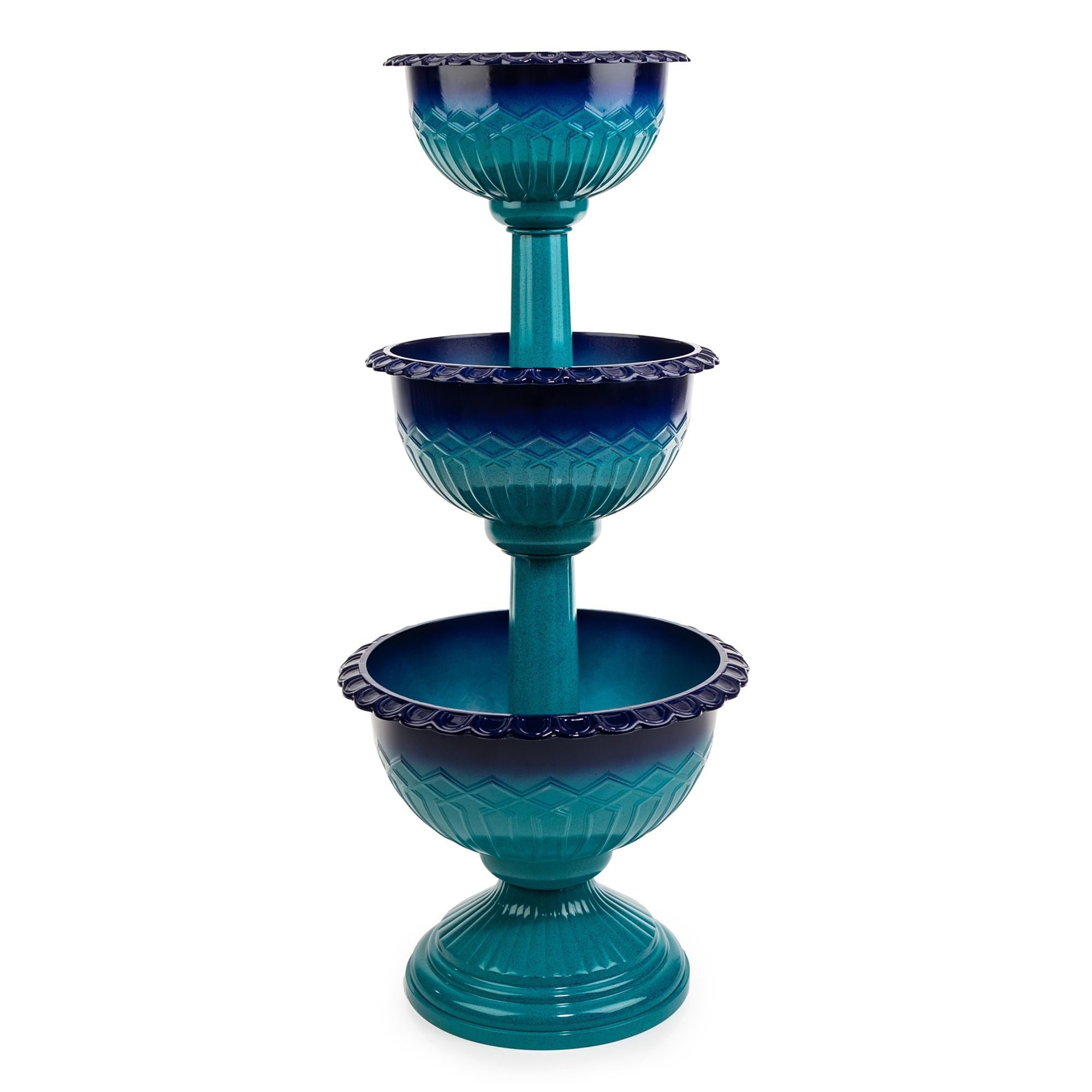 my GARDEN stories Blumensäule 3 Pflanzschalen outdoorgeeignet ca. 43x43x98cm