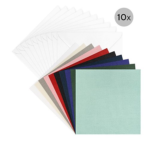 KARIN JITTENMEIER Grußkarten-Set 100 Karten verschiedene Farben & Umschläge, 200tlg.