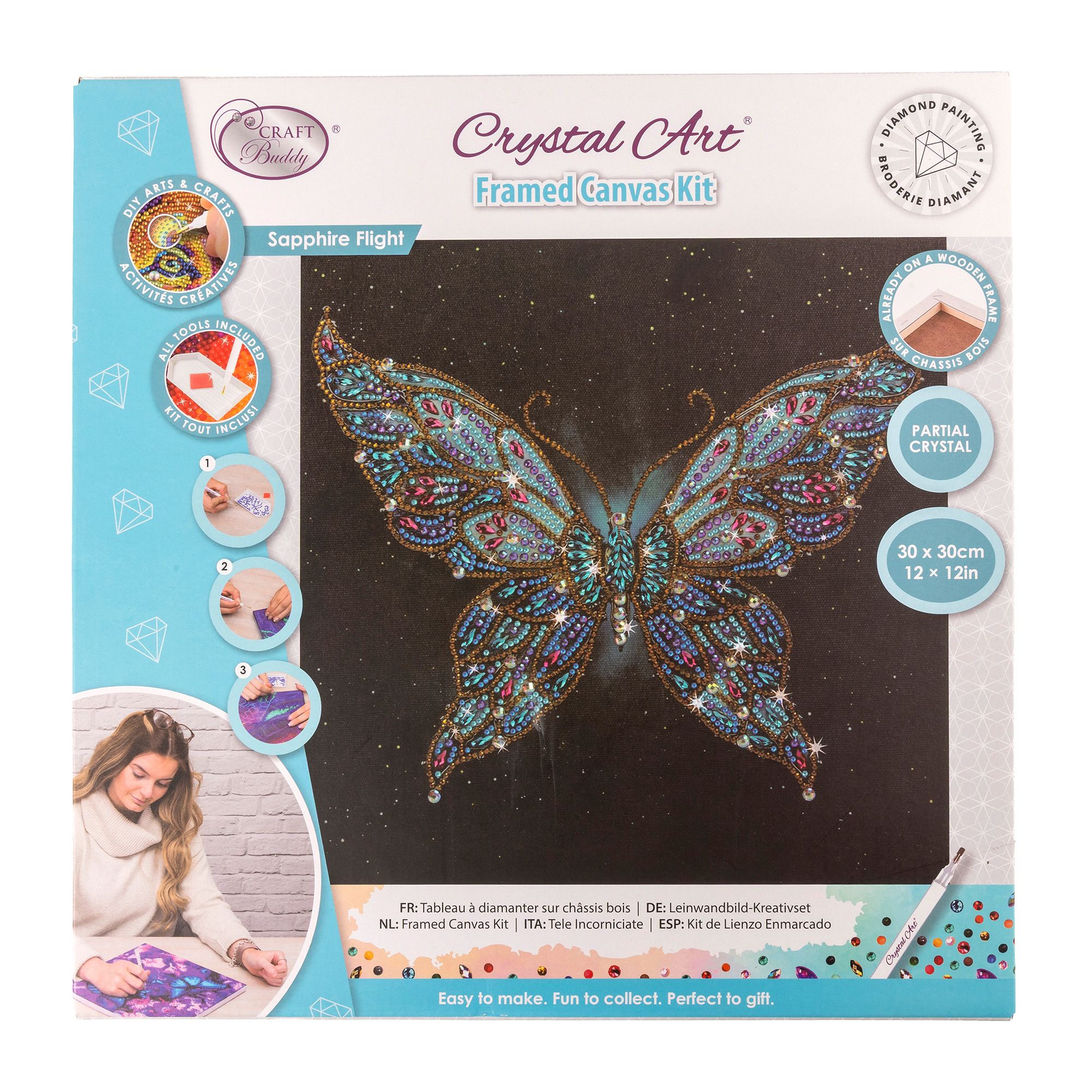 CRAFT BUDDY™ Diamond Painting Bild 30x30cm auf Keilrahmen 5tlg.