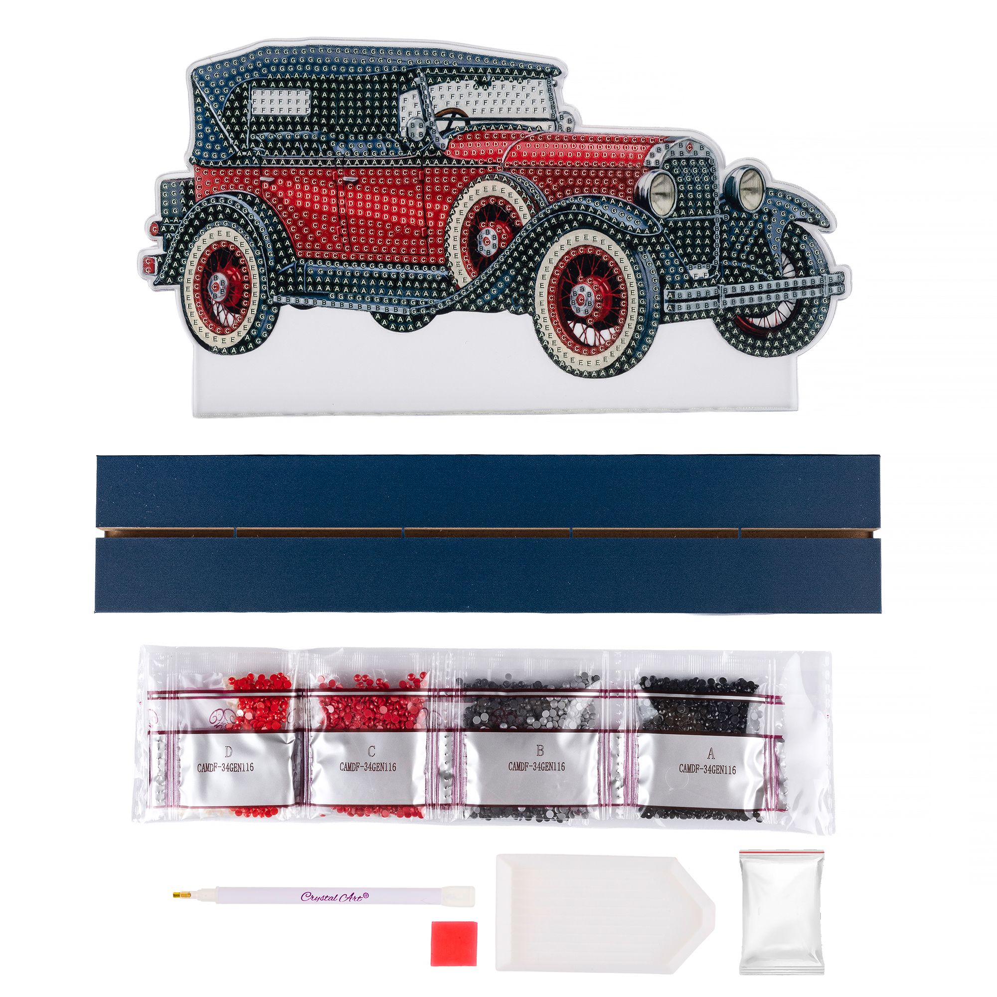CRAFT BUDDY™ Diamond Painting Oldtimer ca. 25x14x5cm 5tlg.