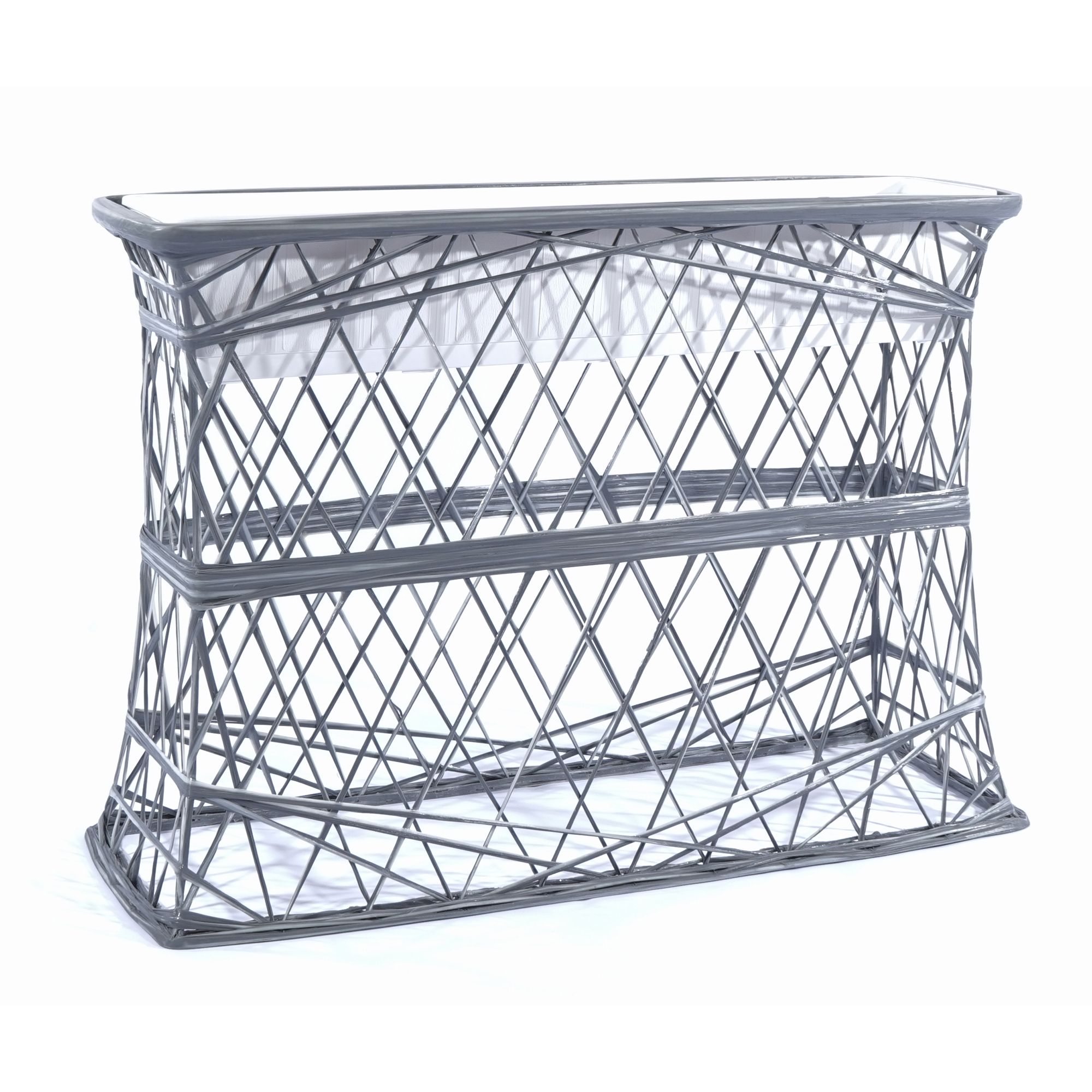 MASSON® Fiberglas- Pflanzkasten mit Kunststoffeinsatz ca. 85x30x60cm