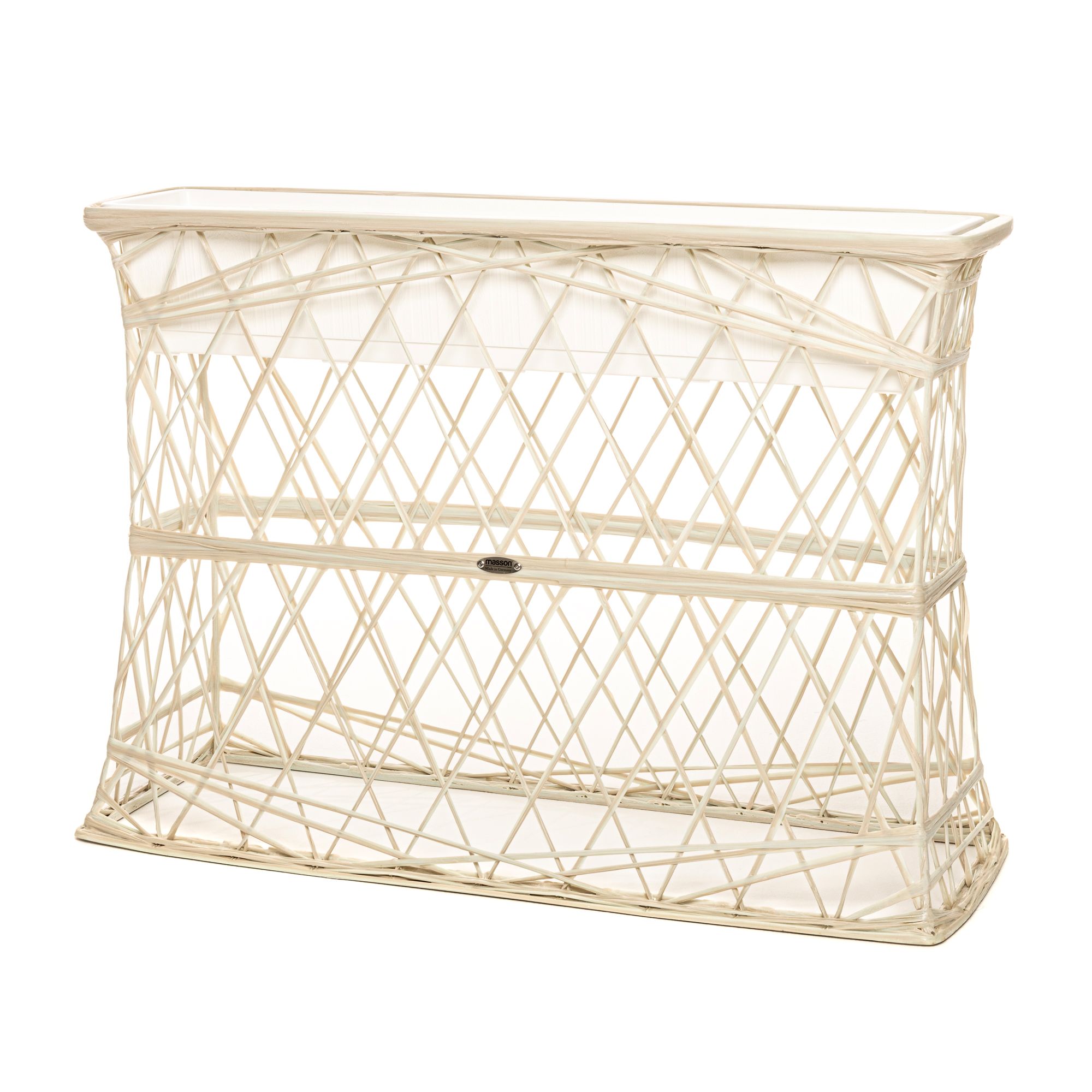 MASSON® Fiberglas- Pflanzkasten mit Kunststoffeinsatz ca. 85x30x60cm