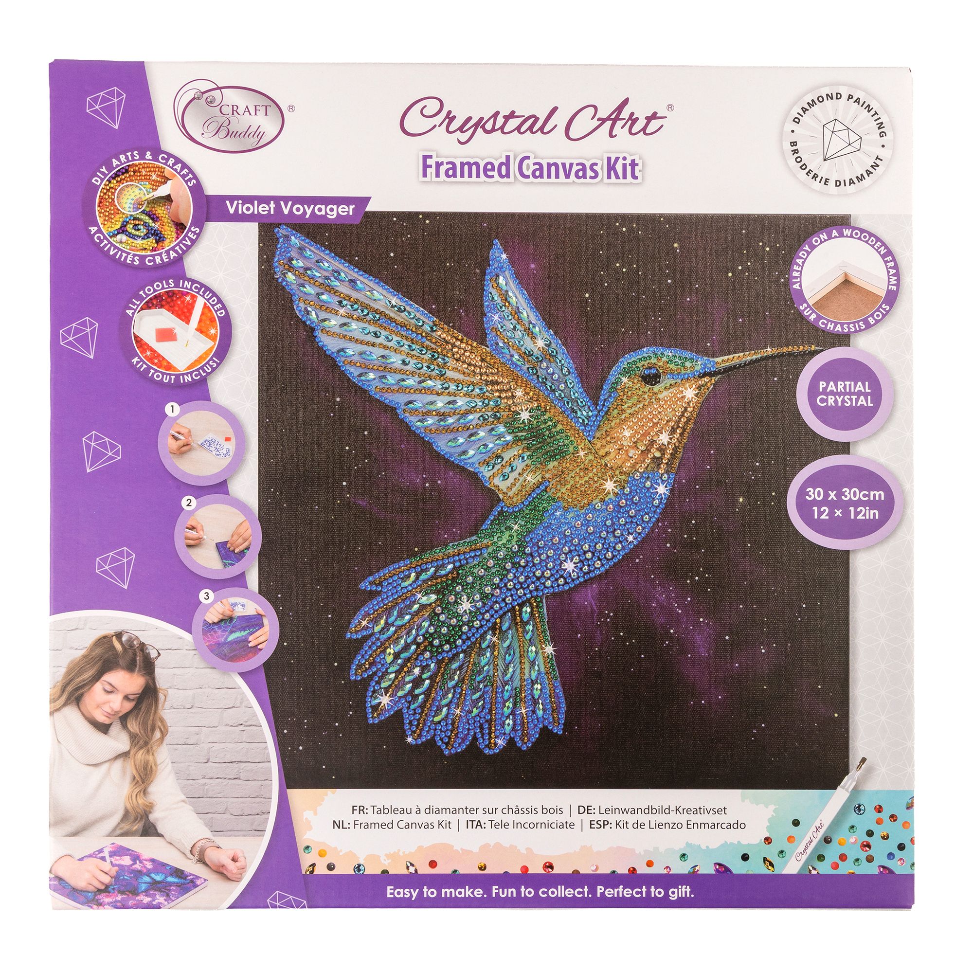 CRAFT BUDDY™ Diamond Painting Bild 30x30cm auf Keilrahmen 5tlg.
