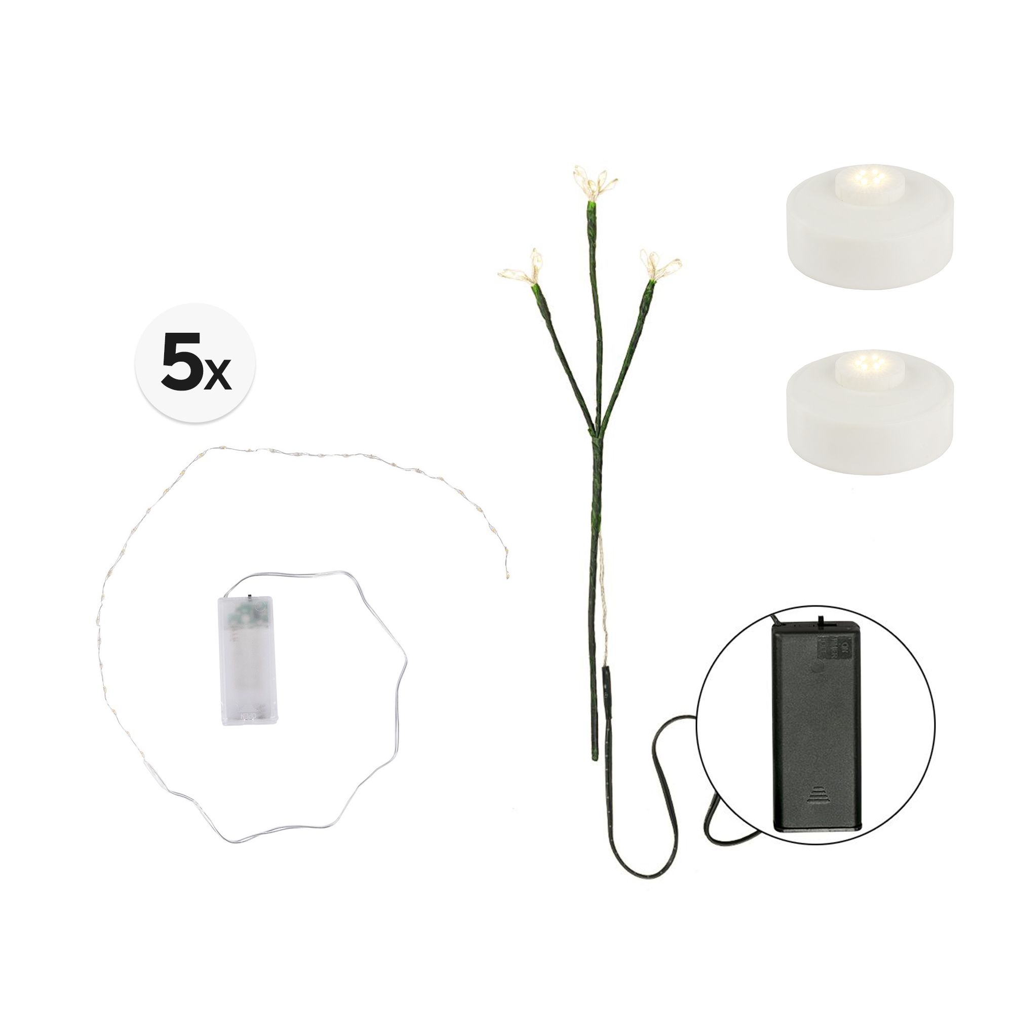 KARIN JITTENMEIER Kreativ-Set LED Drahtlichterkette Podeste 8tlg.