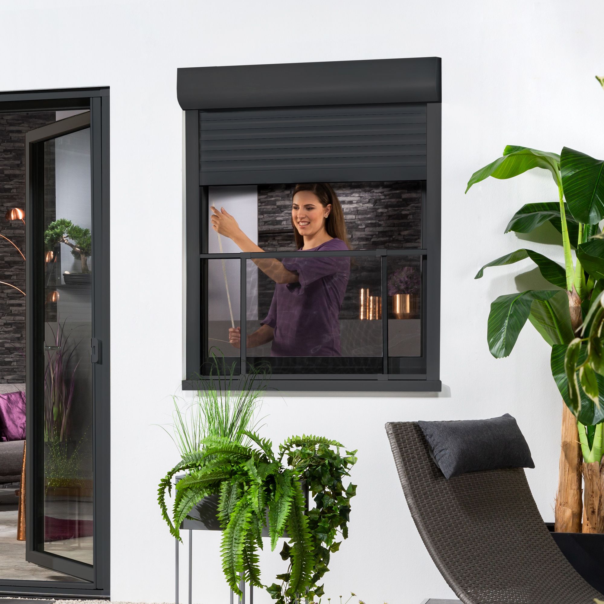 CULEX Insektenschutz Alu-Schiebefenster COMFY SLIDE ca. 75x100cm