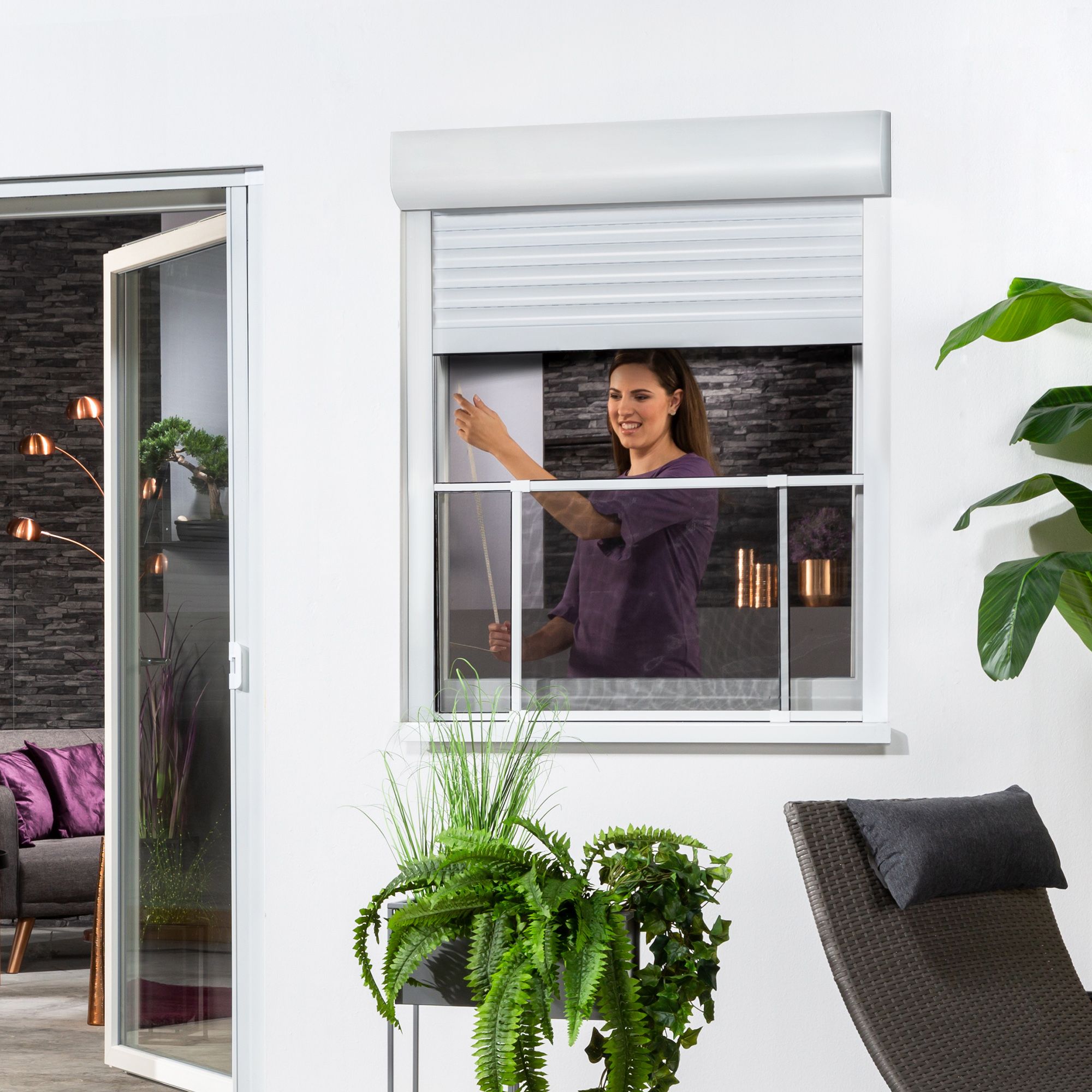 CULEX Insektenschutz Alu-Schiebefenster COMFY SLIDE ca. 75x100cm