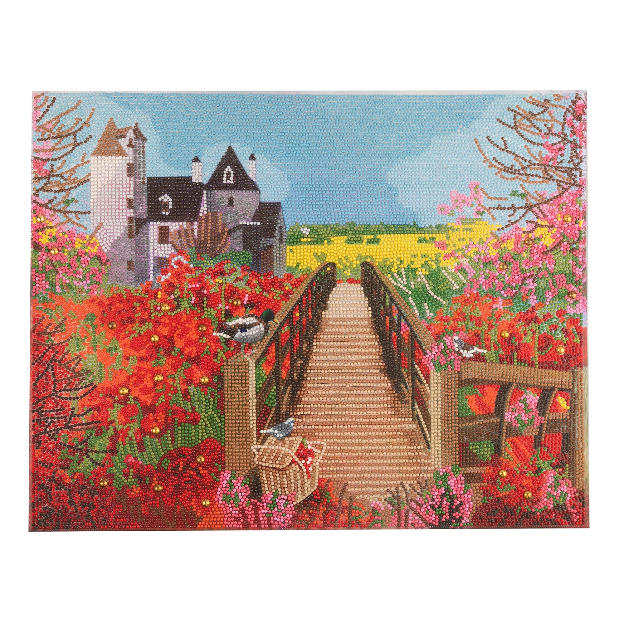 CRAFT BUDDY™ Diamond Painting Bild 40x50cm Blumenbrücke 5tlg.