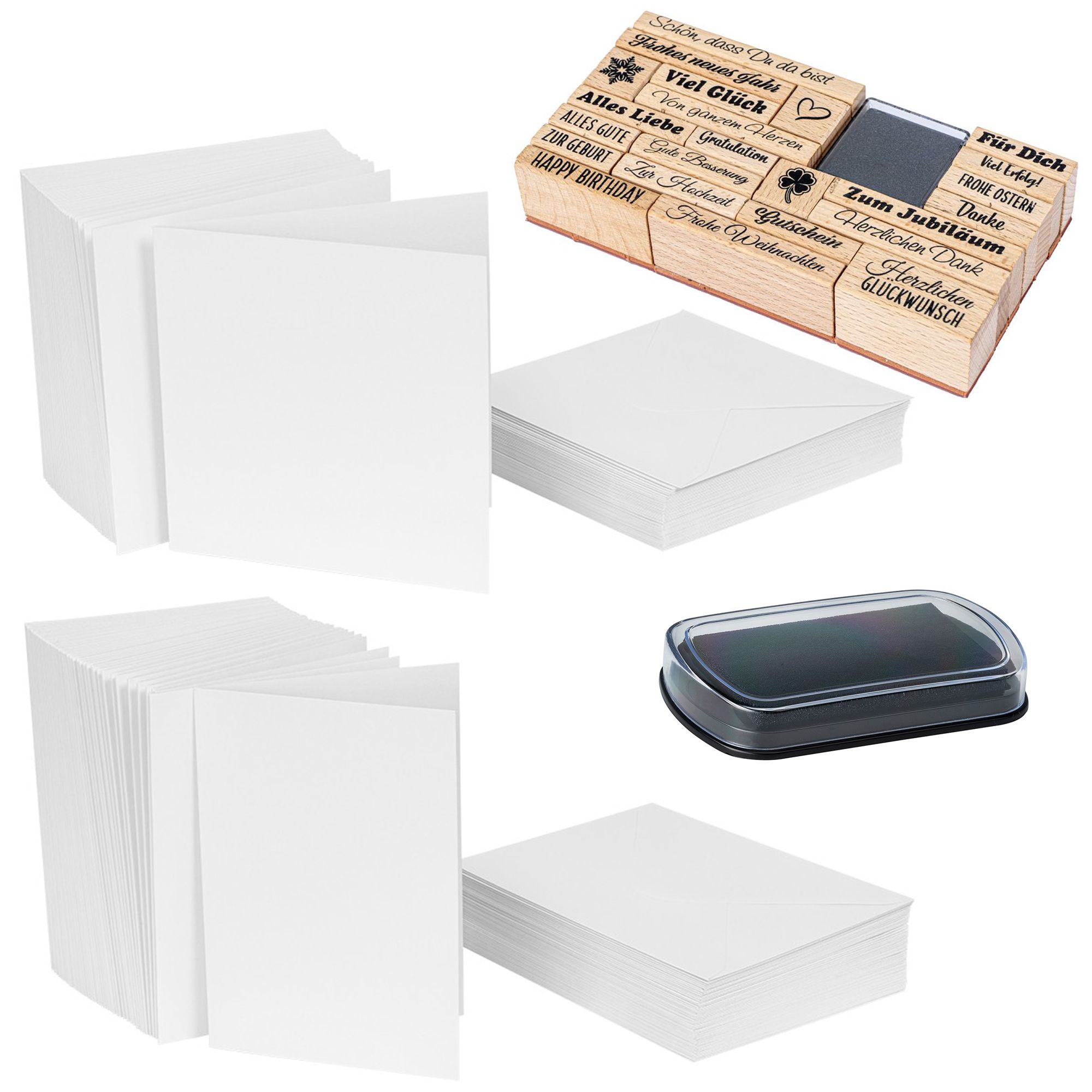 KARIN JITTENMEIER Club Artikel Stempel-Set Holzstempel & Karten, 224tlg.