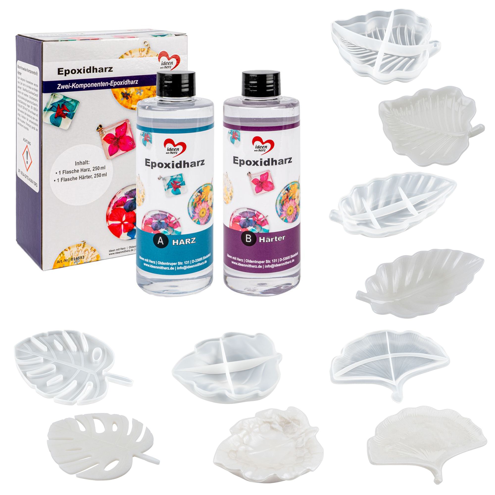 KARIN JITTENMEIER Kreativ-Set Silikonformen & Epoxidharz 6tlg.