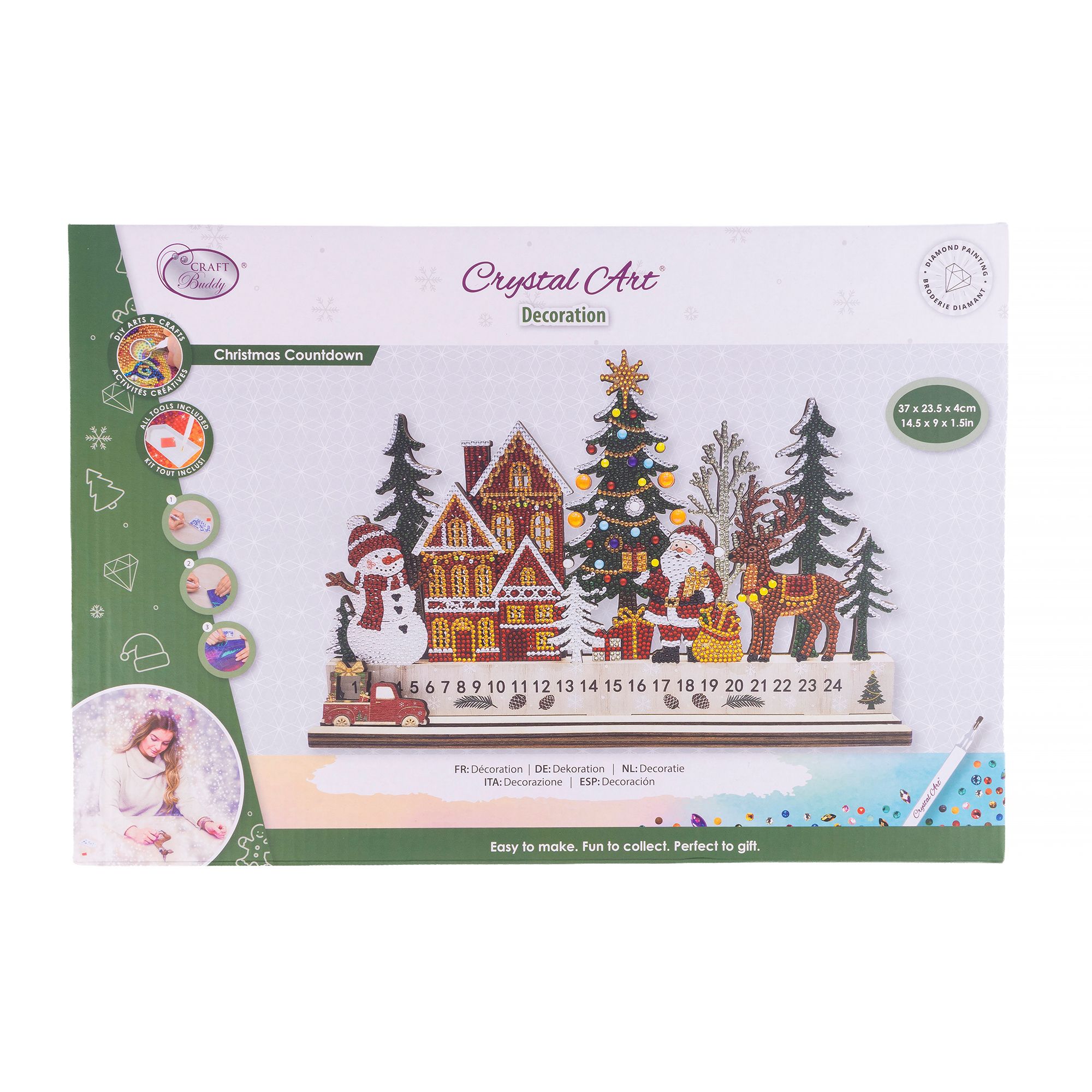 CRAFT BUDDY™ Diamond Painting Weihnachtdeko Countdown bis xmas, 5tlg.