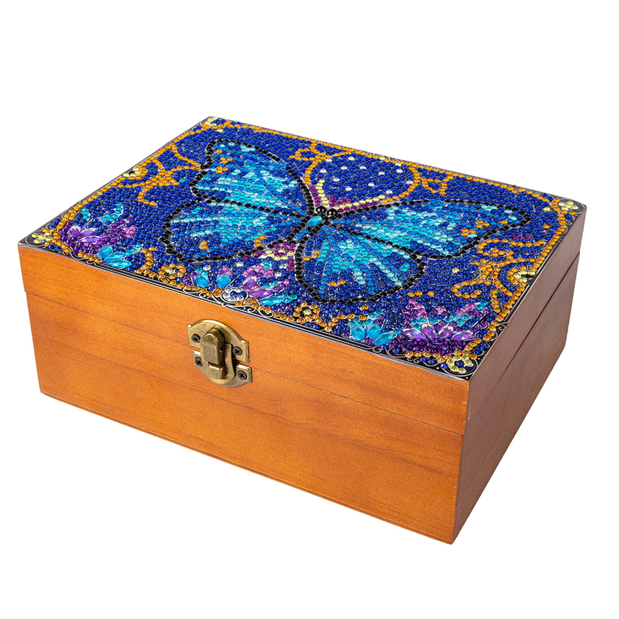 CRAFT BUDDY™ Diamond Painting Holzbox ca. 20x15x8cm 5tlg.