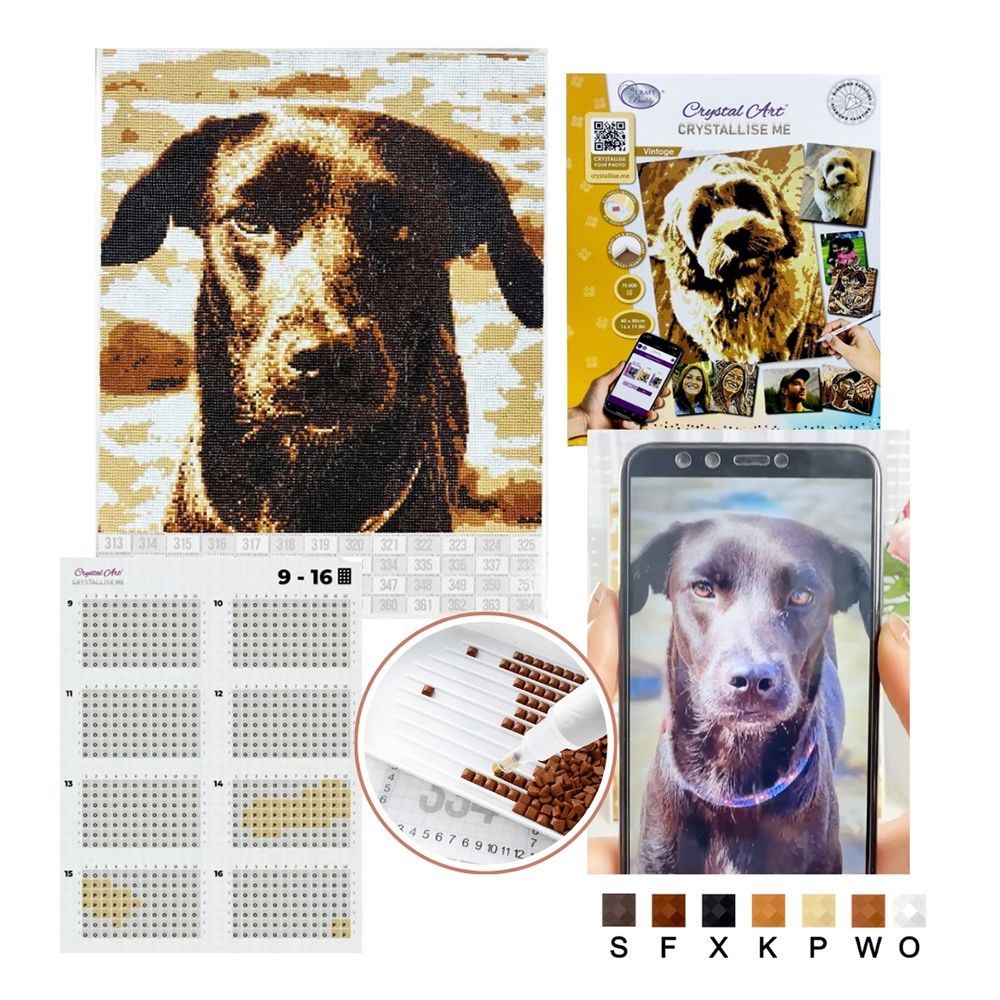 CRAFT BUDDY™ Diamond Painting-Set personalisiertes Bild auf Keilrahmen 40x50cm, 11tlg.