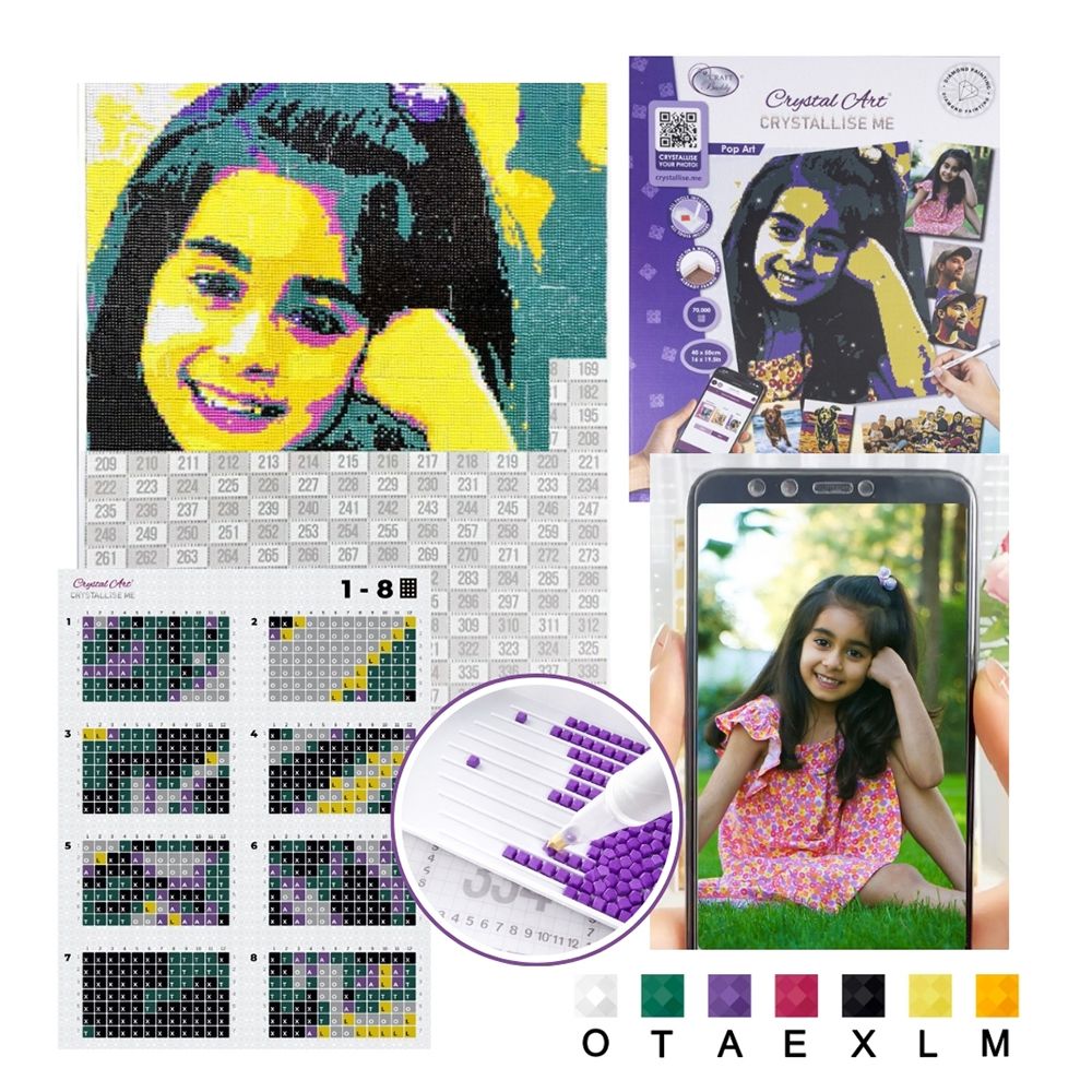 CRAFT BUDDY™ Diamond Painting-Set personalisiertes Bild auf Keilrahmen 40x50cm, 11tlg.