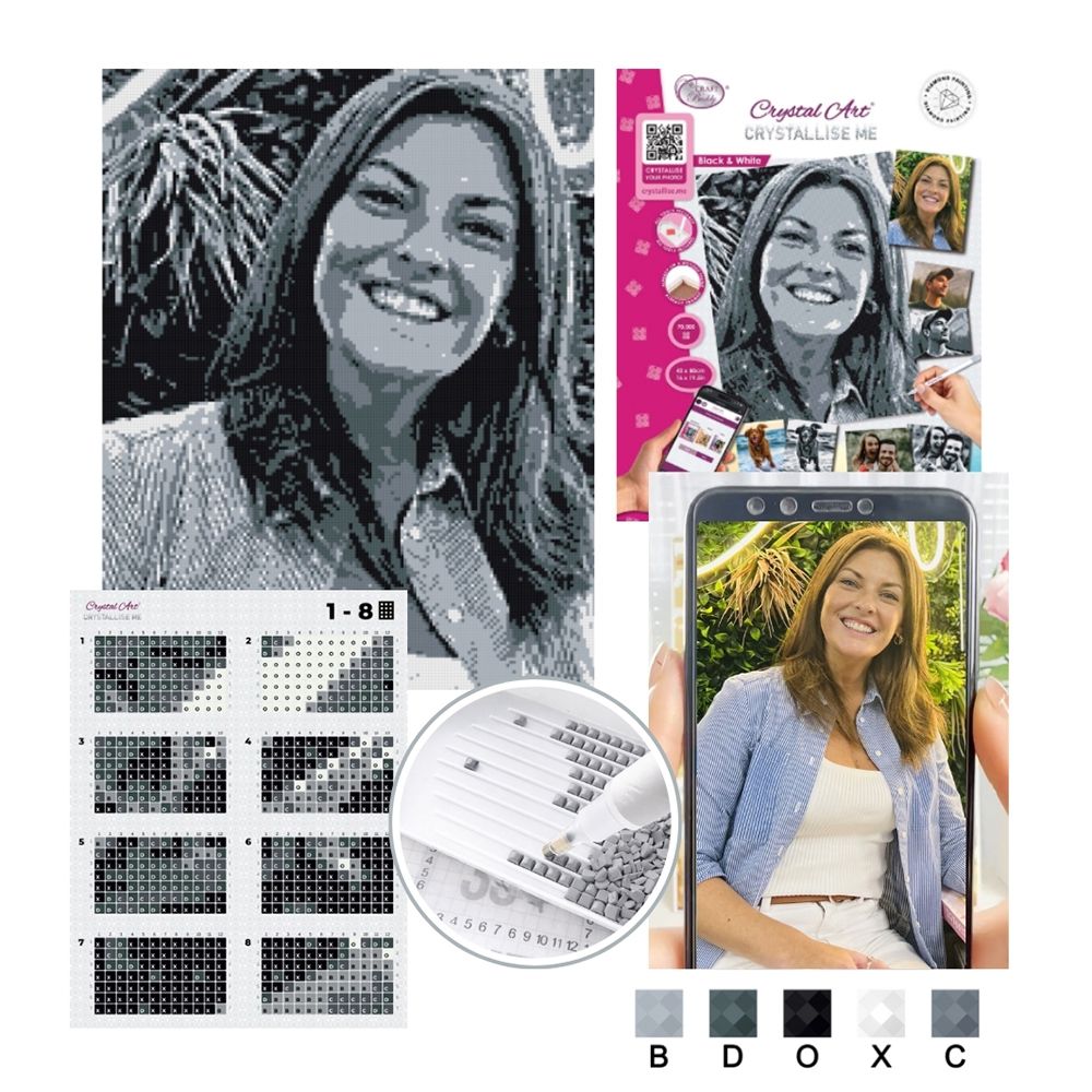 CRAFT BUDDY™ Diamond Painting-Set personalisiertes Bild auf Keilrahmen 40x50cm, 11tlg.