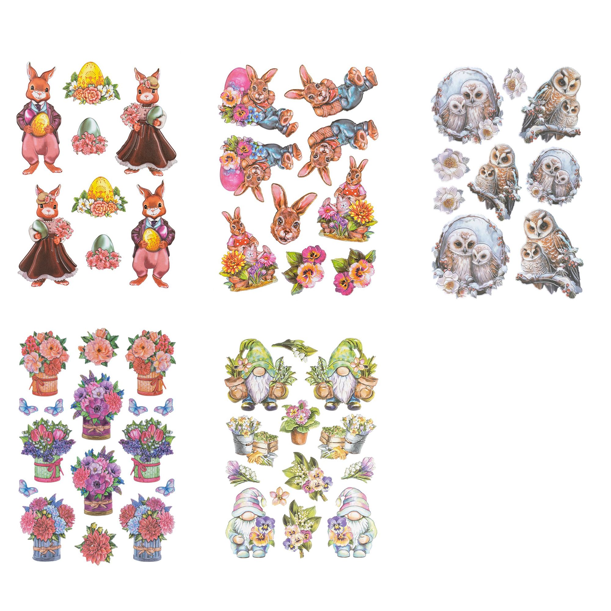 KARIN JITTENMEIER Sticker-Set 3D Relief Sticker versch. Motive 25tlg.