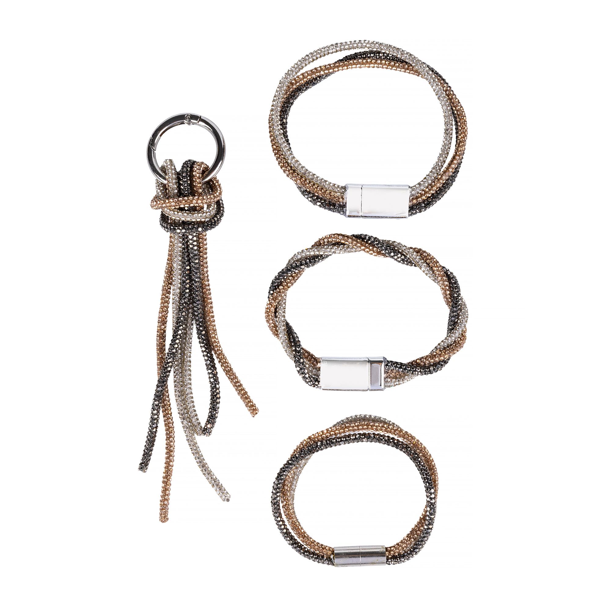 CRAFT BUDDY™ Schmuck-Set Armbänder Kristallbänder 10tlg.