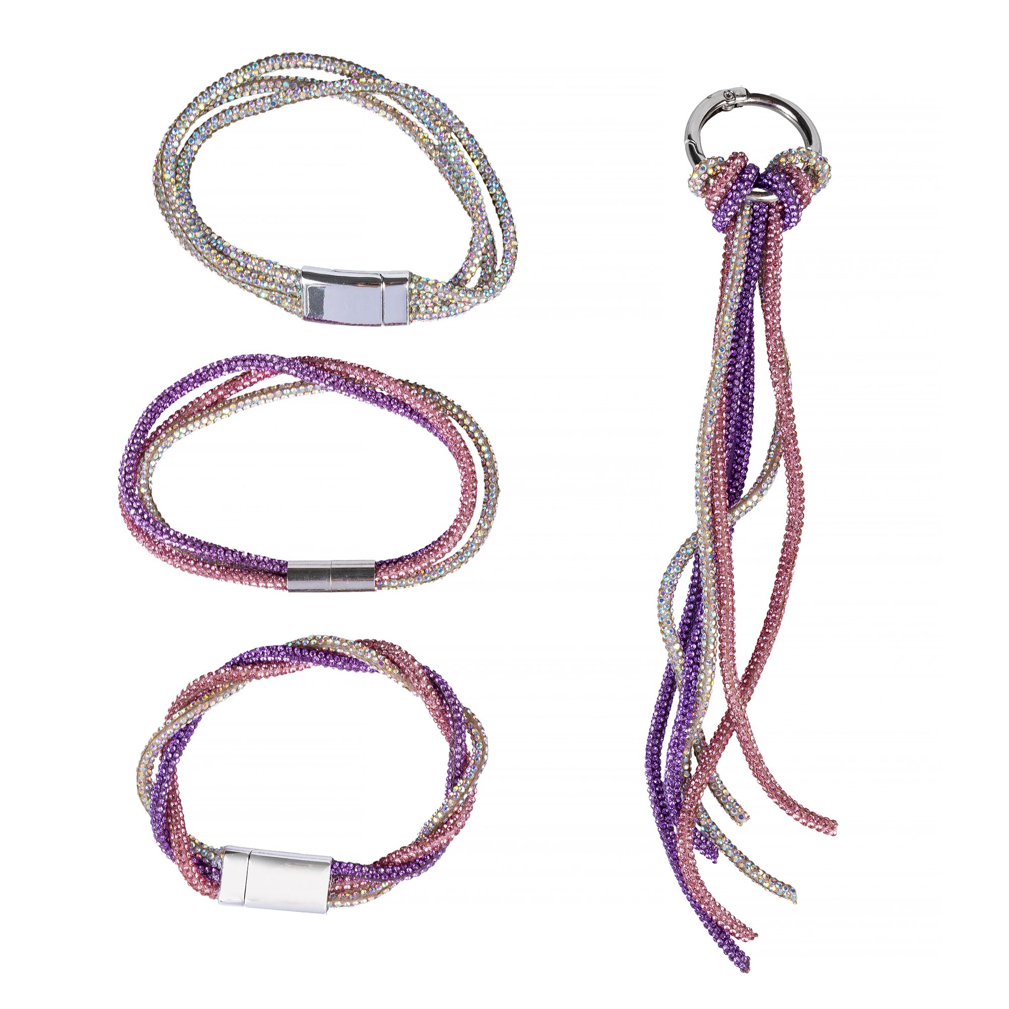 CRAFT BUDDY™ Schmuck-Set Armbänder Kristallbänder 10tlg.