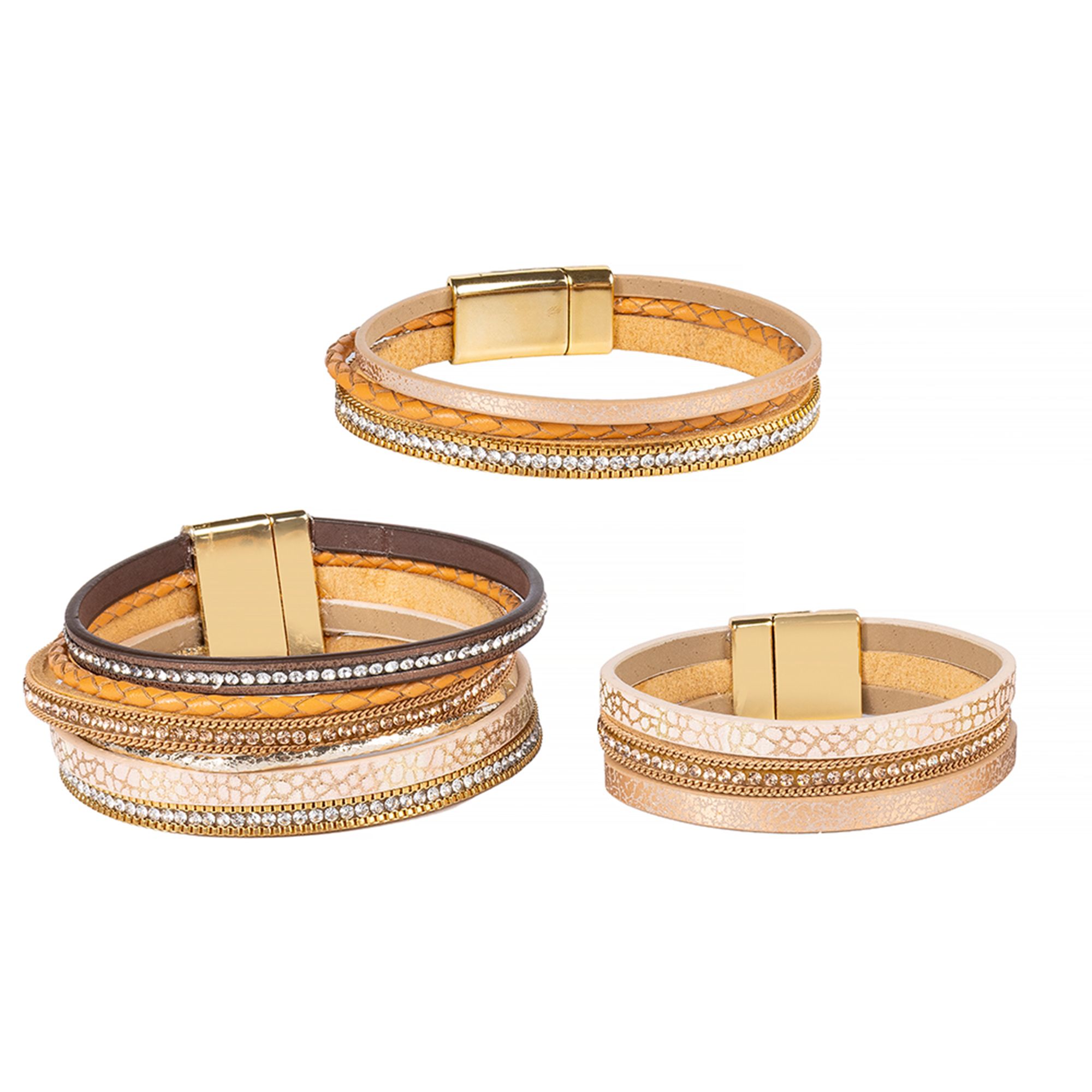 CRAFT BUDDY™ Schmuck-Set Armbänder mehrreihig 15tlg.
