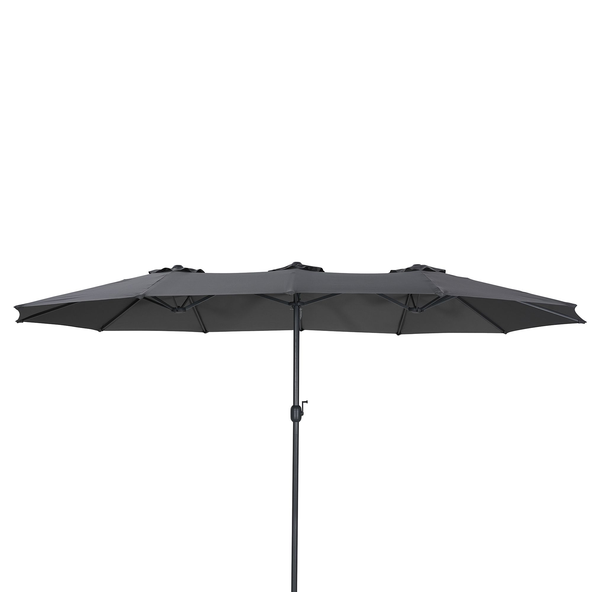 GREEN LOUNGE Doppel-Sonnenschirm mit Kurbelfunktion & Windauslass, UV80+