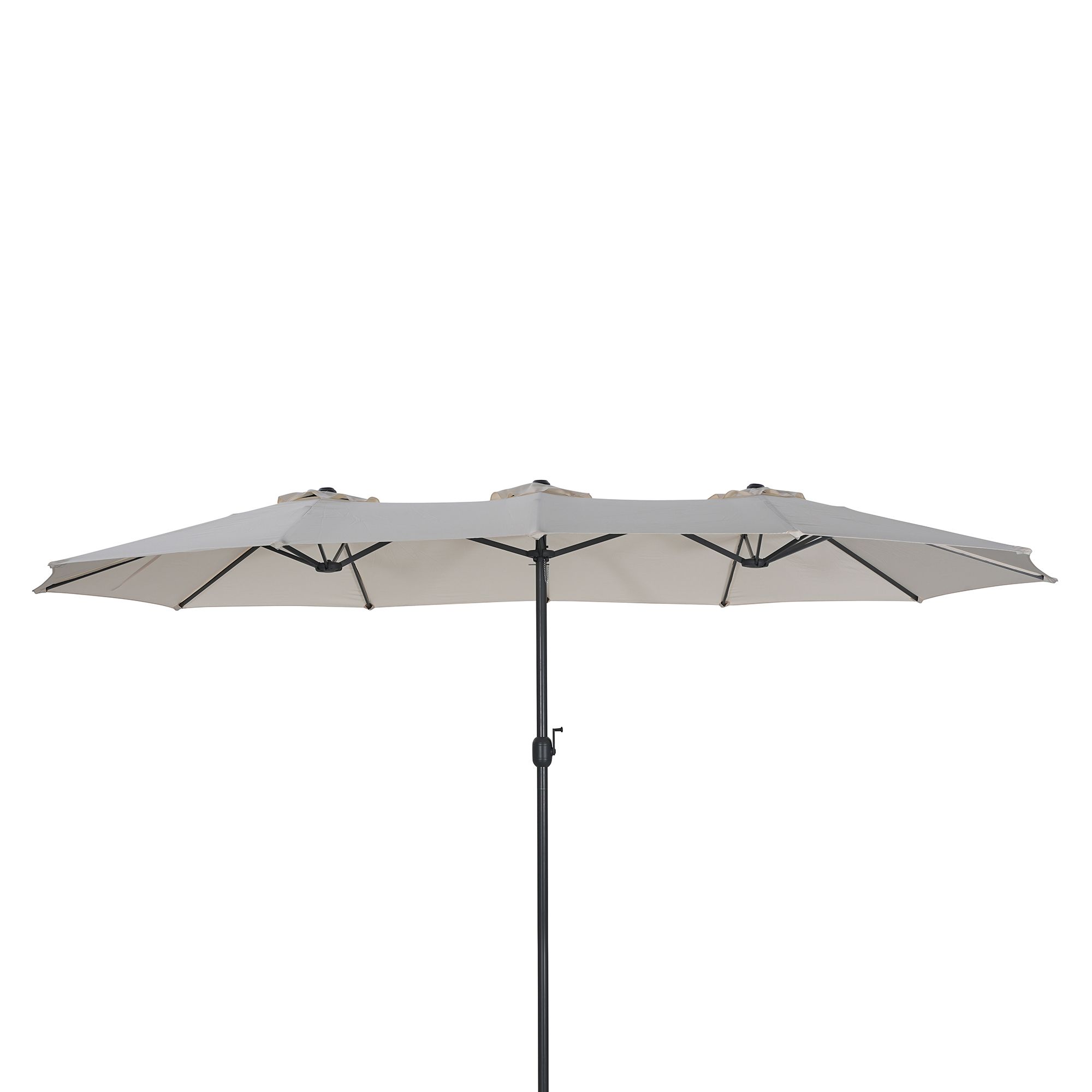 GREEN LOUNGE Doppel-Sonnenschirm mit Kurbelfunktion & Windauslass, UV80+