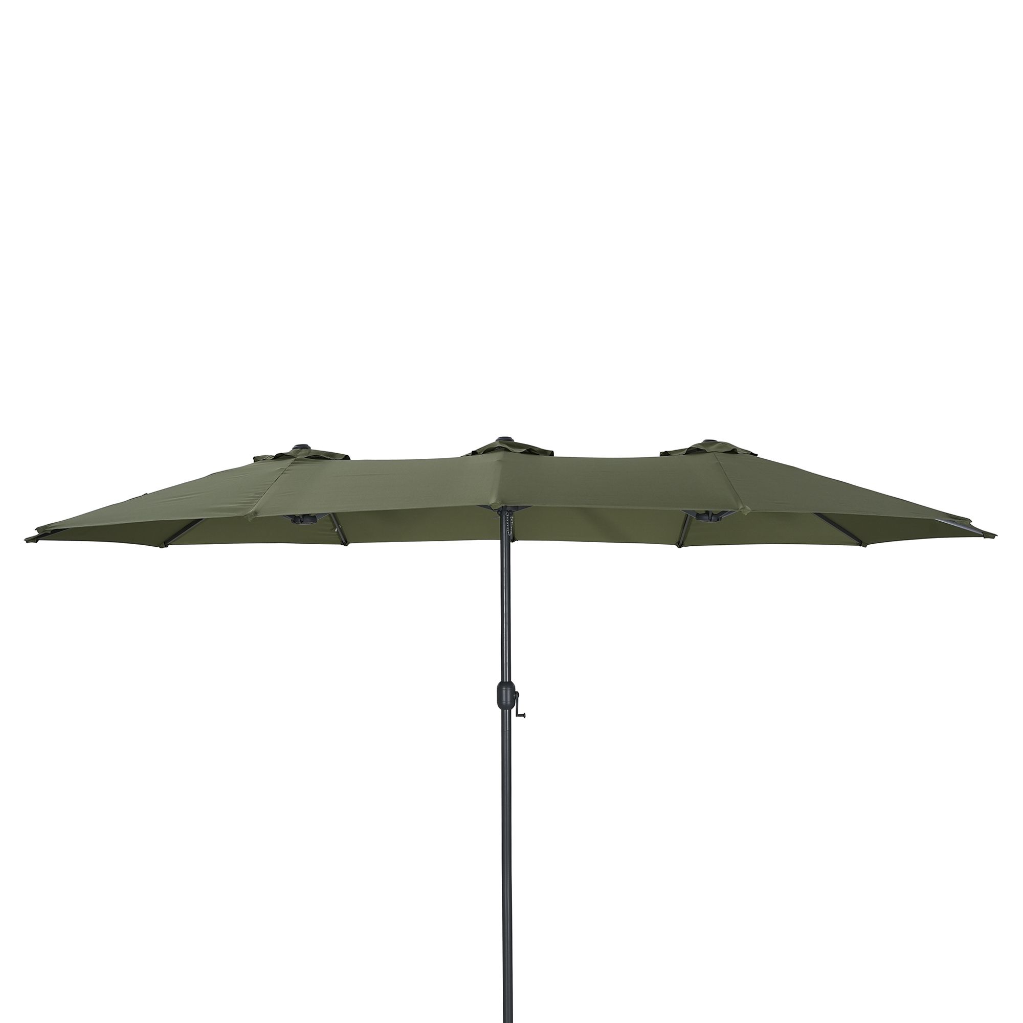 GREEN LOUNGE Doppel-Sonnenschirm mit Kurbelfunktion & Windauslass, UV80+