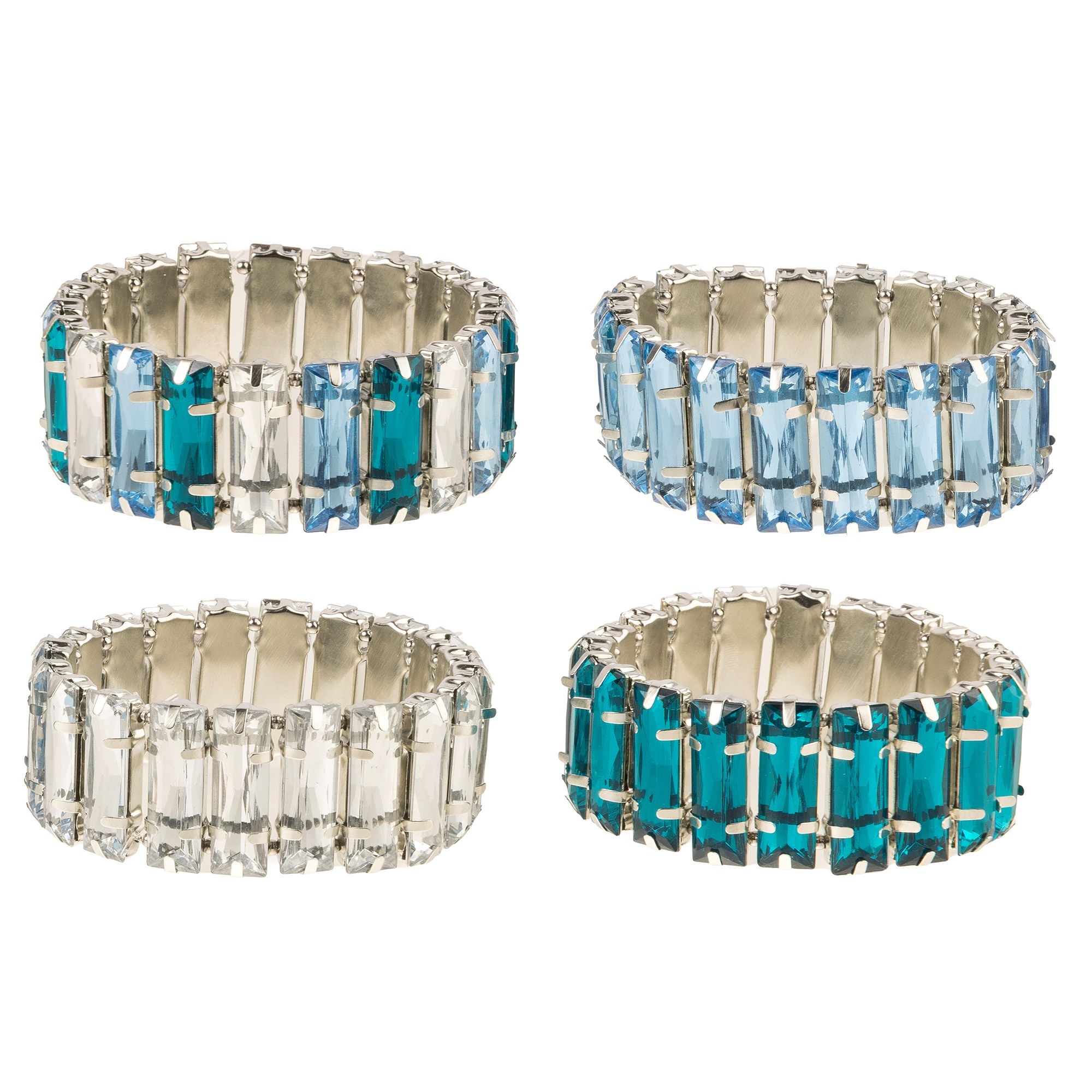 CRAFT BUDDY™ Schmuck-Set Armbänder mit Acrylsteinen gestalten, 6tlg.