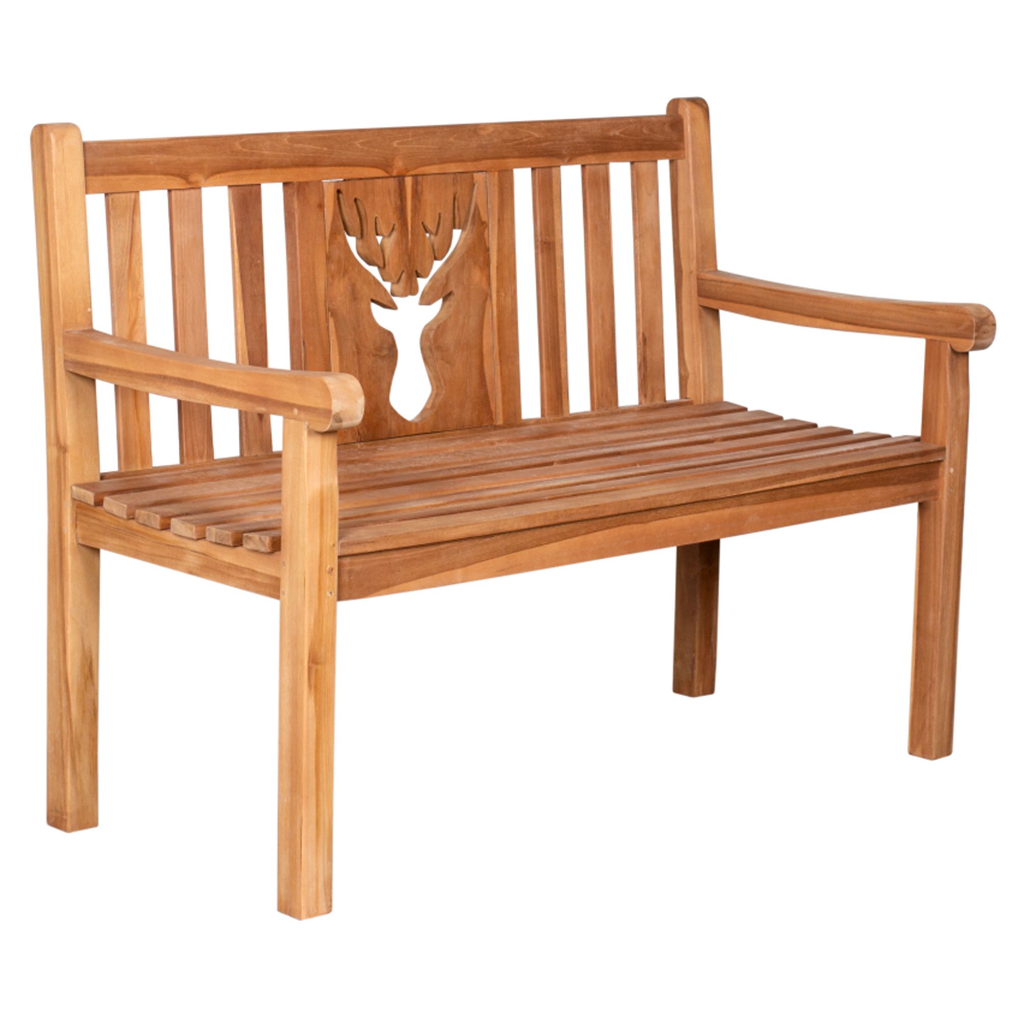 deVries Gartenbank Woodie HIRSCH aus Teakholz ca. 120x60x89cm