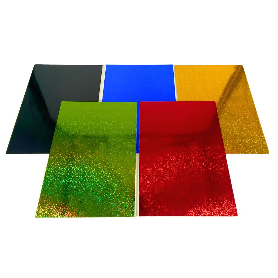 CRAFT BUDDY™ Kreativpapier-Set Hologrammkarton 10 versch. Farben 100tlg.