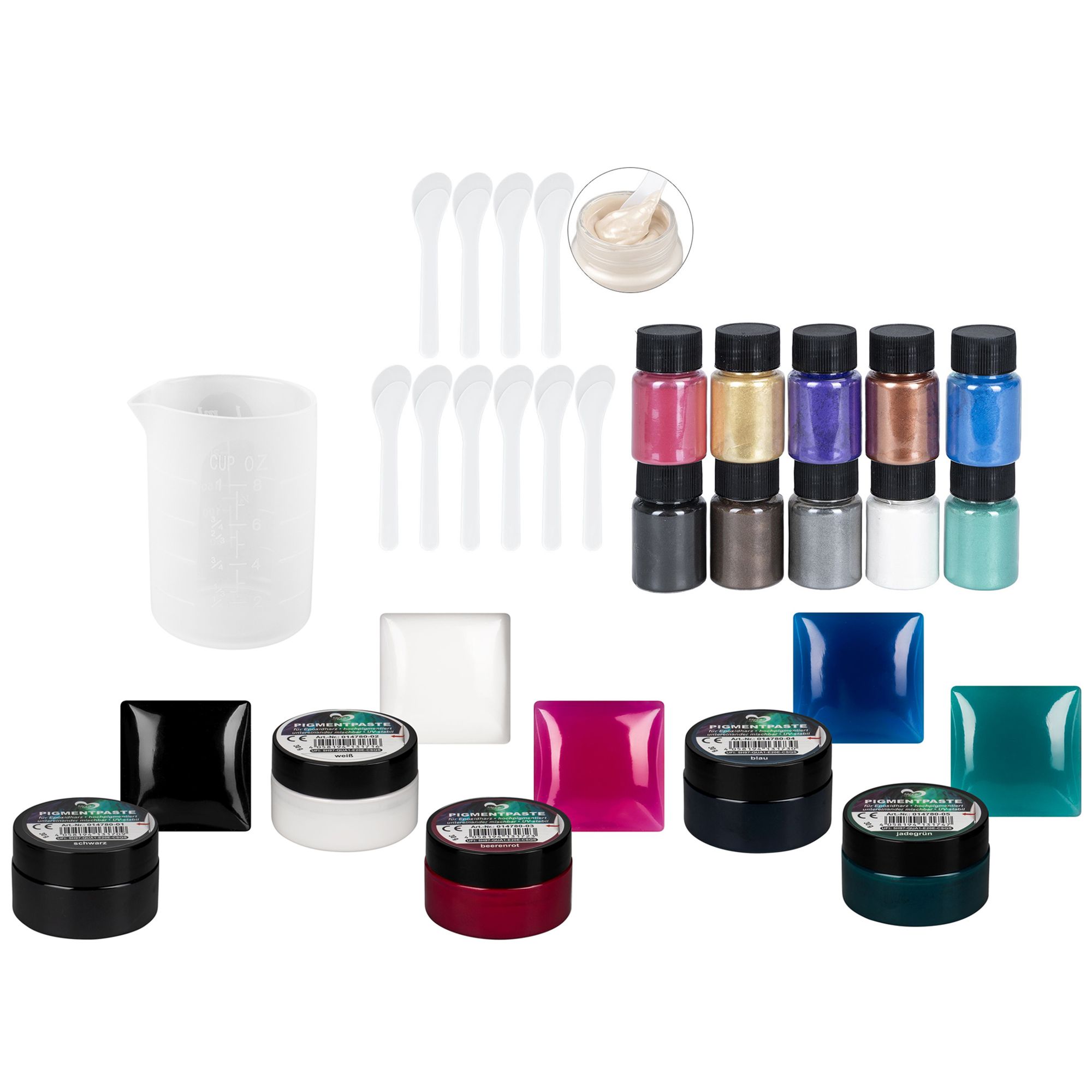 KARIN JITTENMEIER Club Artikel Kreativ-Set Mica Pulver & Pigmentpaste, 25tlg.