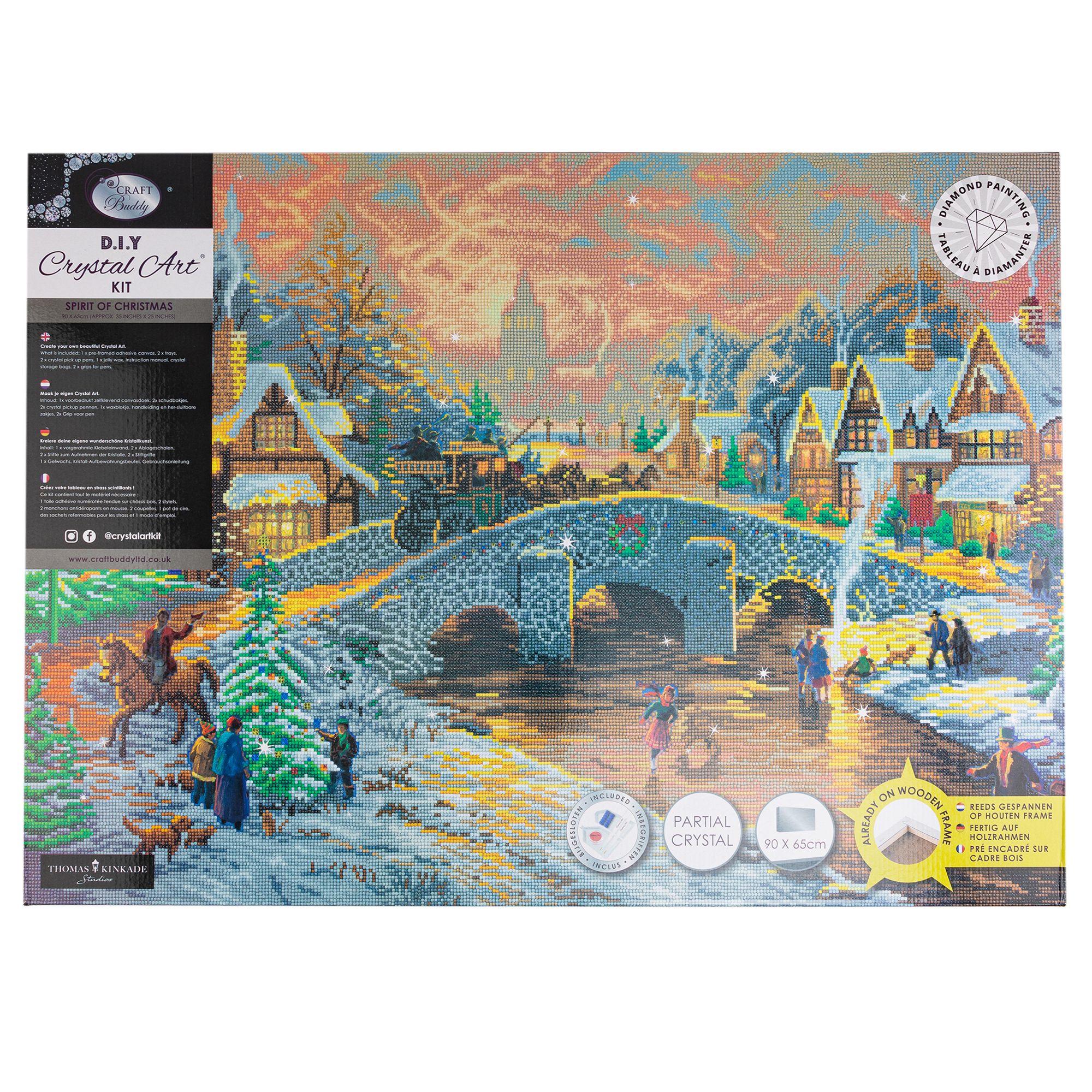 CRAFT BUDDY Diamond Painting Geist der Weihnacht 90x65cm 8tlg. QVC.de