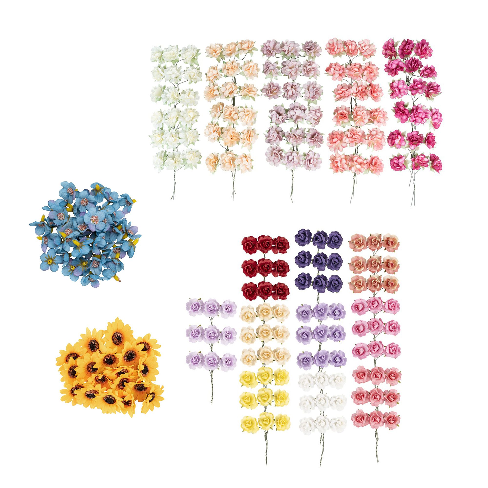 KARIN JITTENMEIER Kreativ-Set Dekofloristik Deko-Blüten 4tlg.