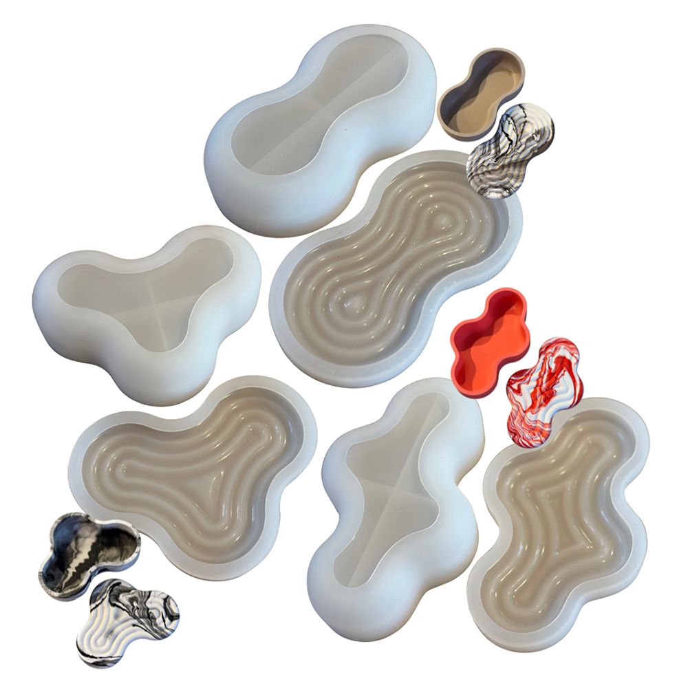 COLORBERRY Kreativ-Set Silikonformen Ringelbehälter inkl. Deckel, 6tlg.