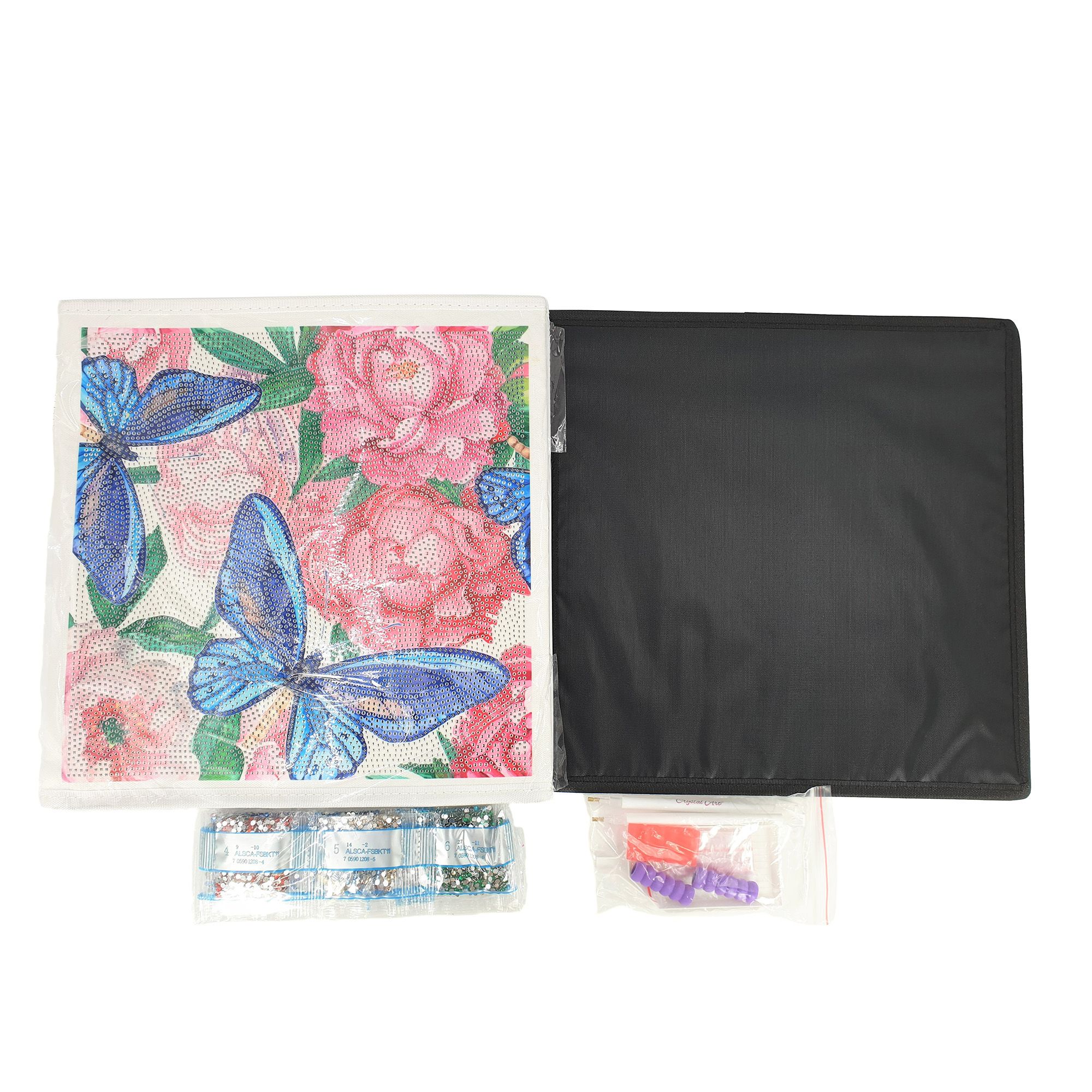 CRAFT BUDDY™ Diamond Painting Aufbewahrungsbox Pfingstrosen ca. 30x30cm