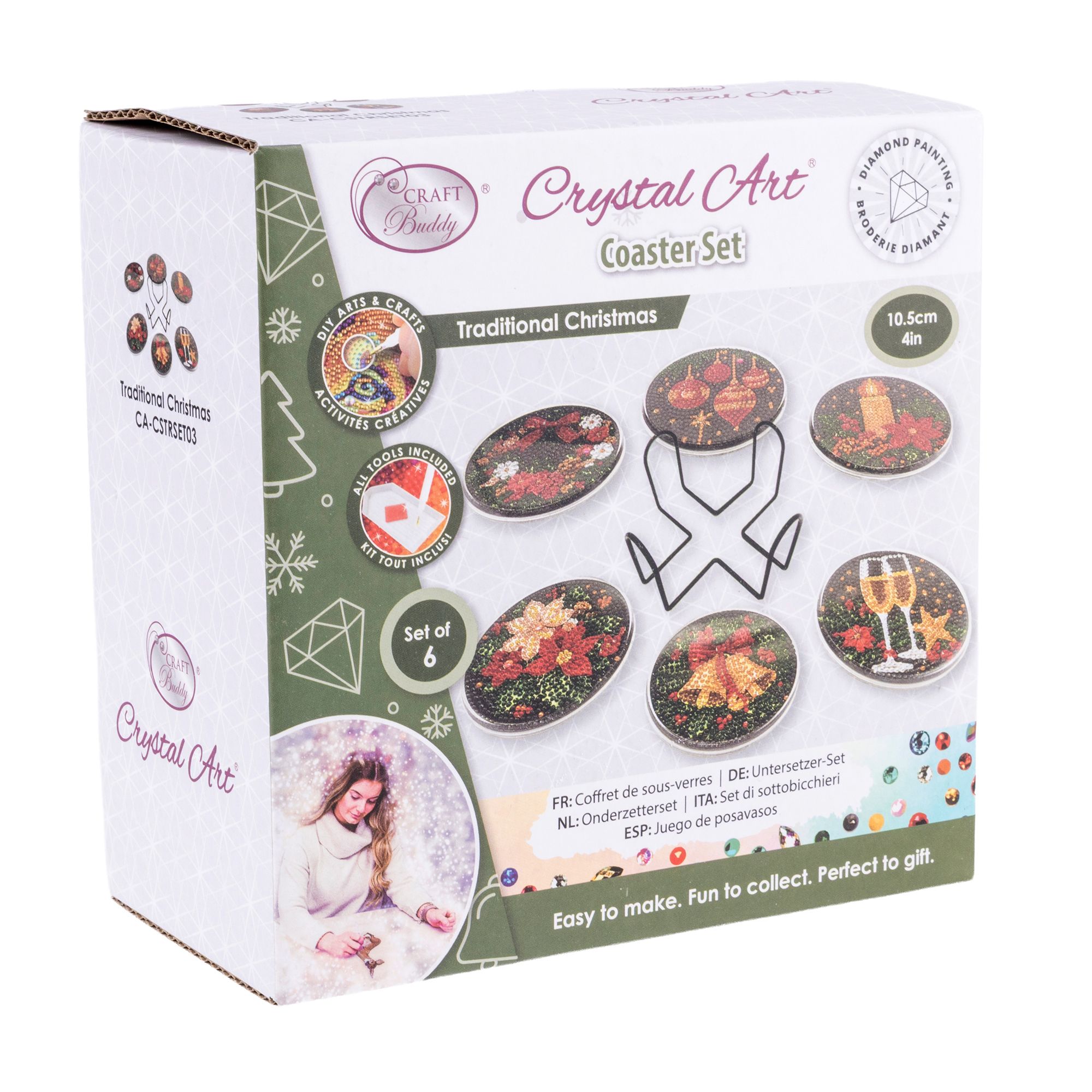 CRAFT BUDDY™ Diamond Painting Untersetzer auf Acryl 12tlg.