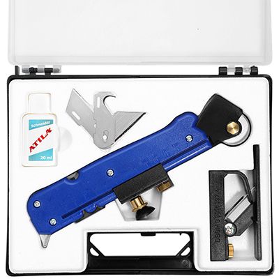 AGT Professional Werkzeugset: Werkzeug-Zubehör-Koffer für Multitools,  Schnellspann-Aufnahme (Multitool Sägeblätter)