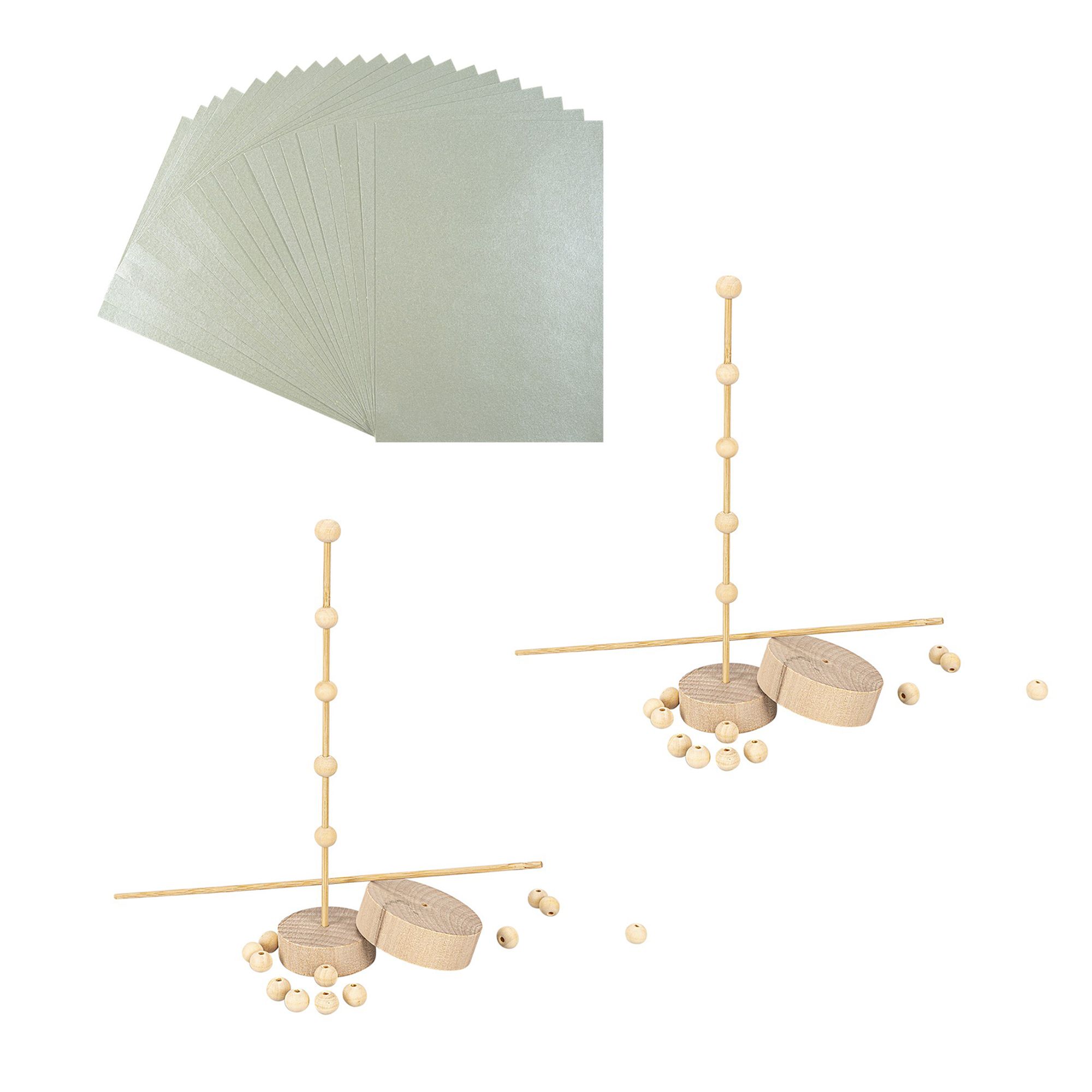 KARIN JITTENMEIER Kreativ-Set Holz Podeste & Naturpapiere 49tlg.