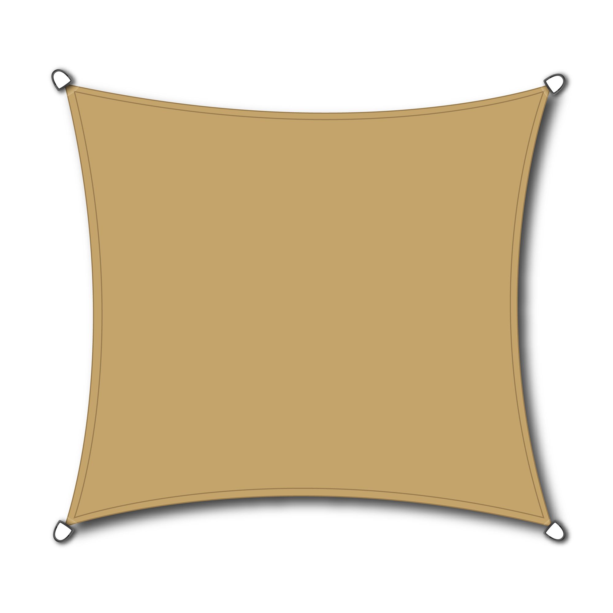 Sonnensegel Solino quadratisch inkl. Zubehör 3,6m