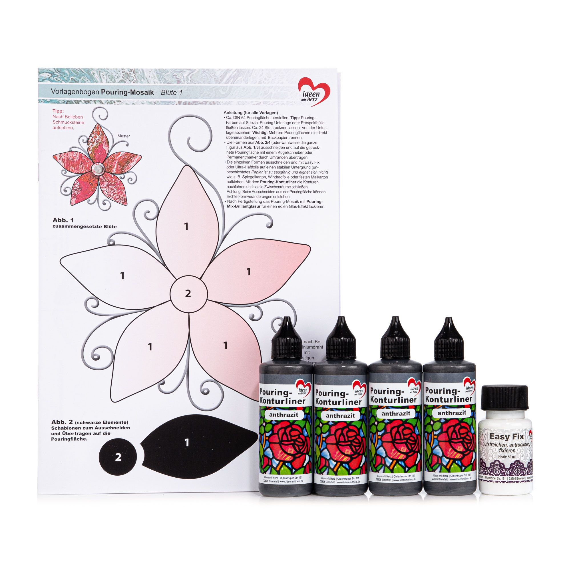 Karin Jittenmeier Kreativ Set Konturliner Vorlagen 15tlg Qvc De