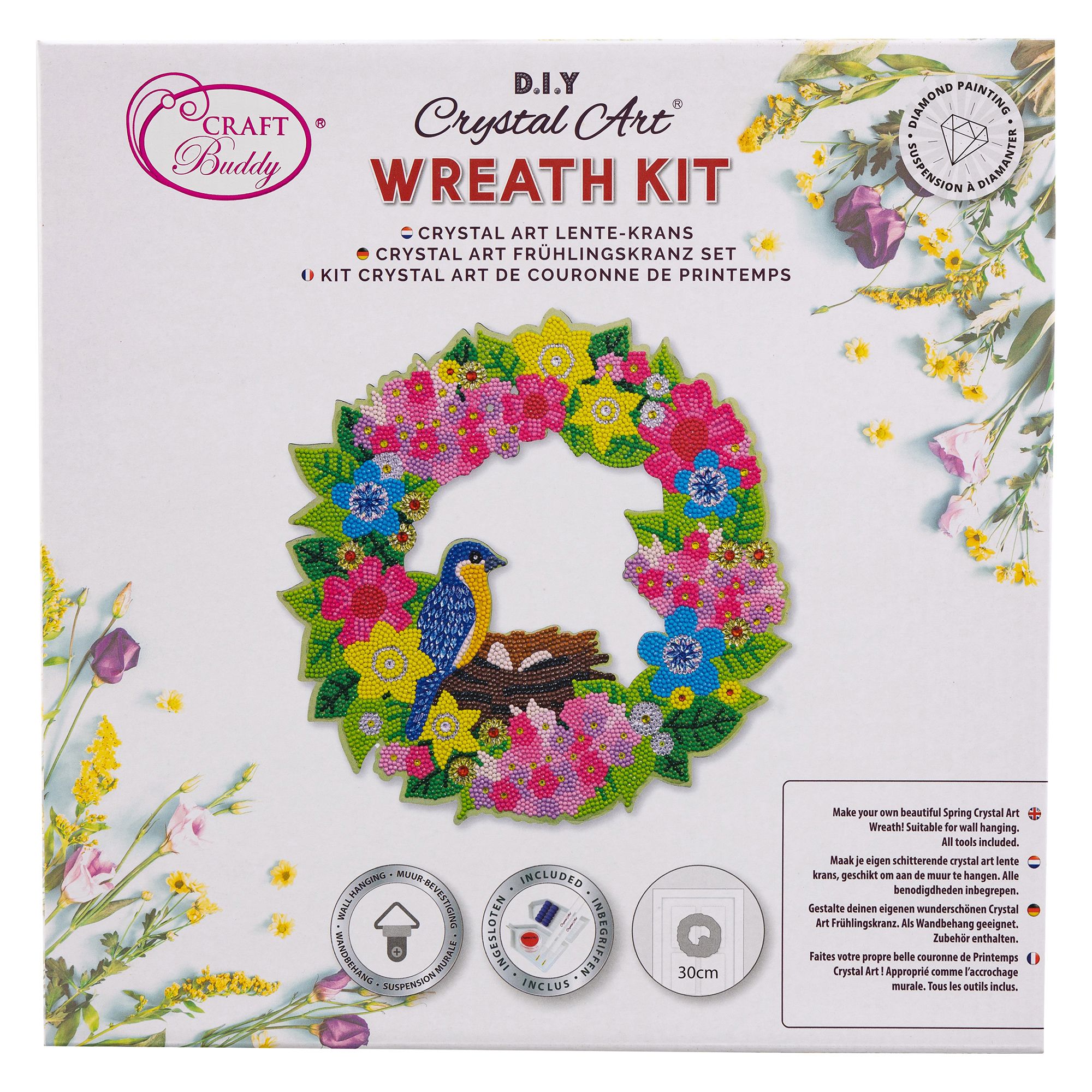 CRAFT BUDDY™ Diamond Painting Blumenkranz zum Nachlegen 9tlg. QVC.de