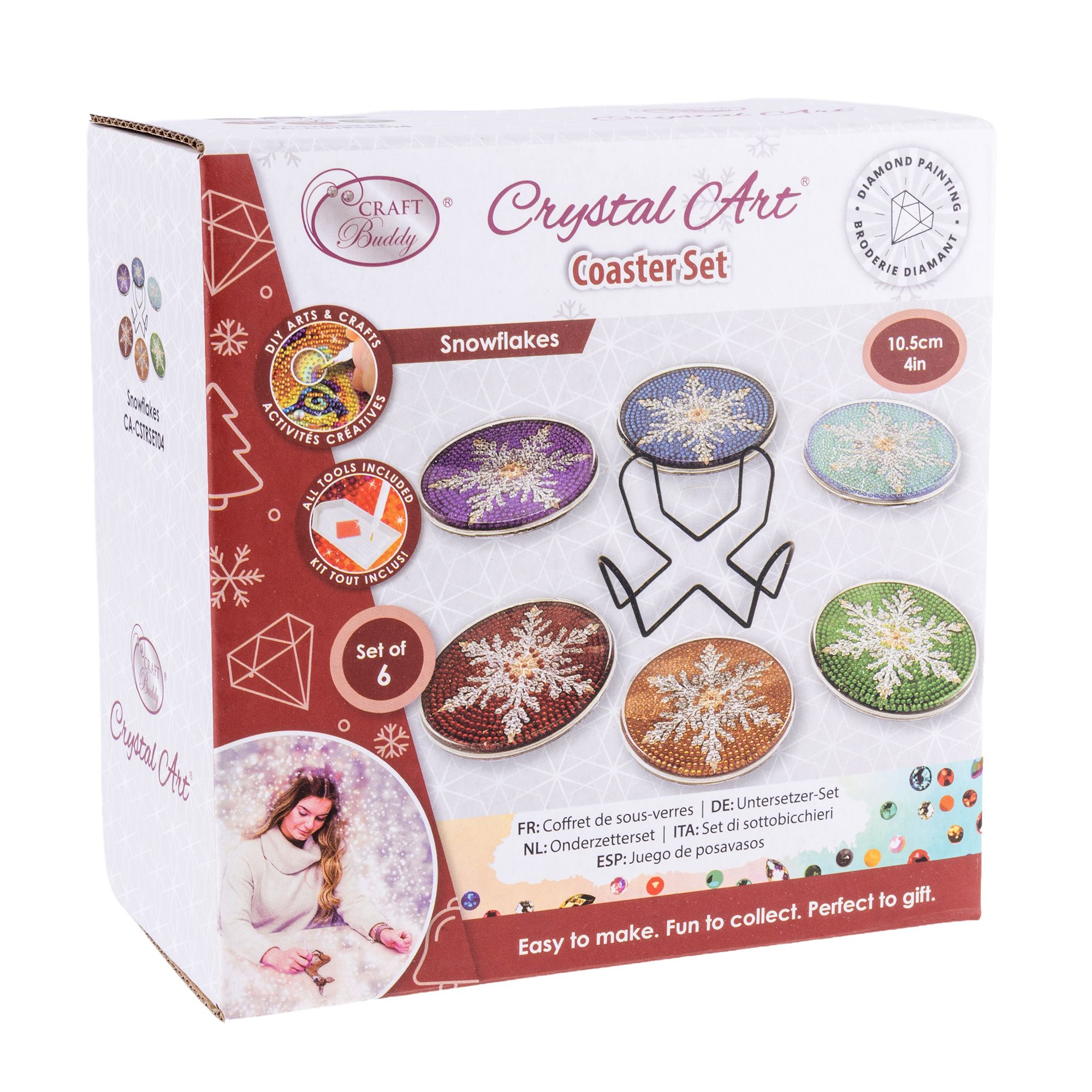 CRAFT BUDDY™ Diamond Painting Untersetzer aus Acryl 12tlg.