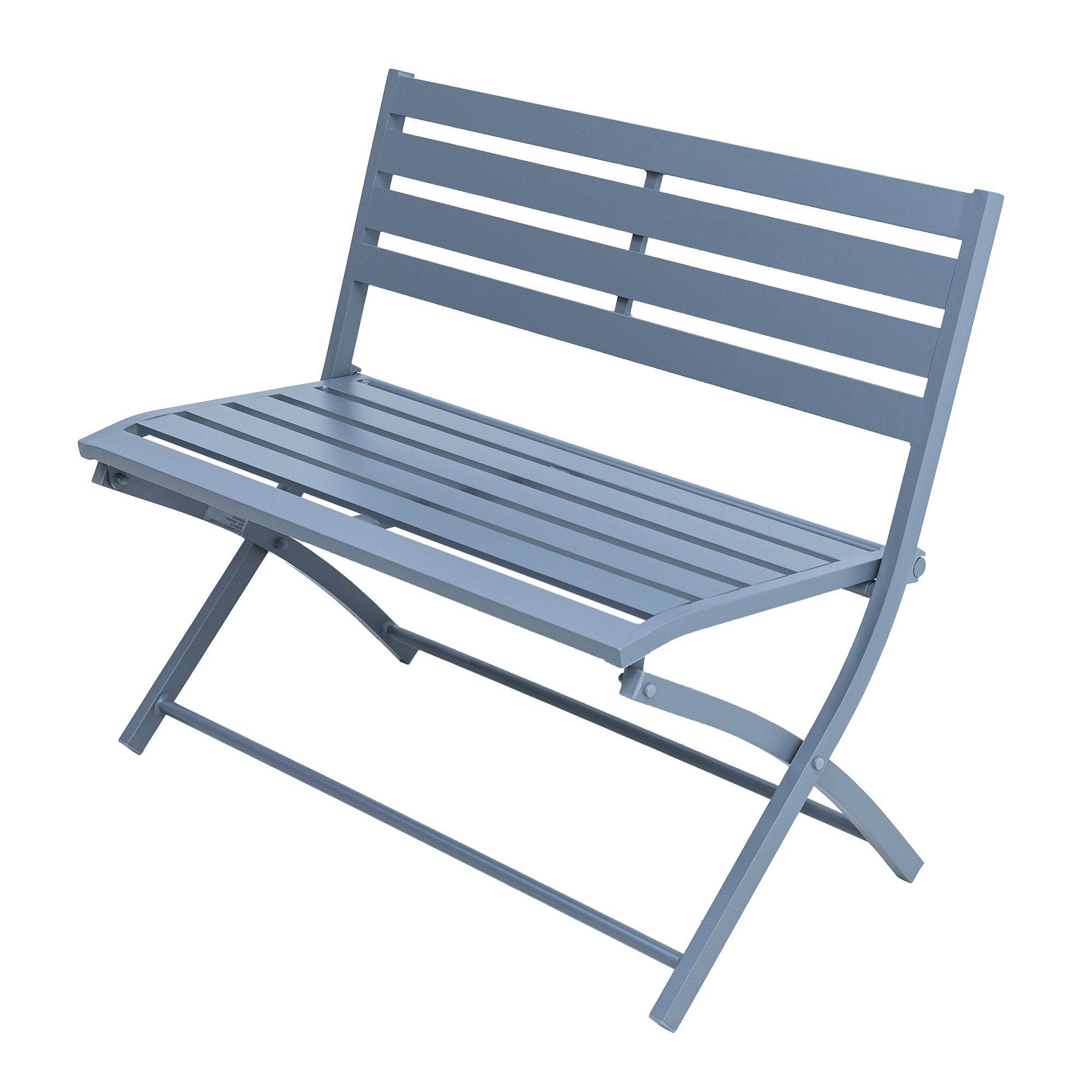 GREEN LOUNGE Gartenbank 2-Sitzer, klappbar Aluminium ca. 95x55x82cm