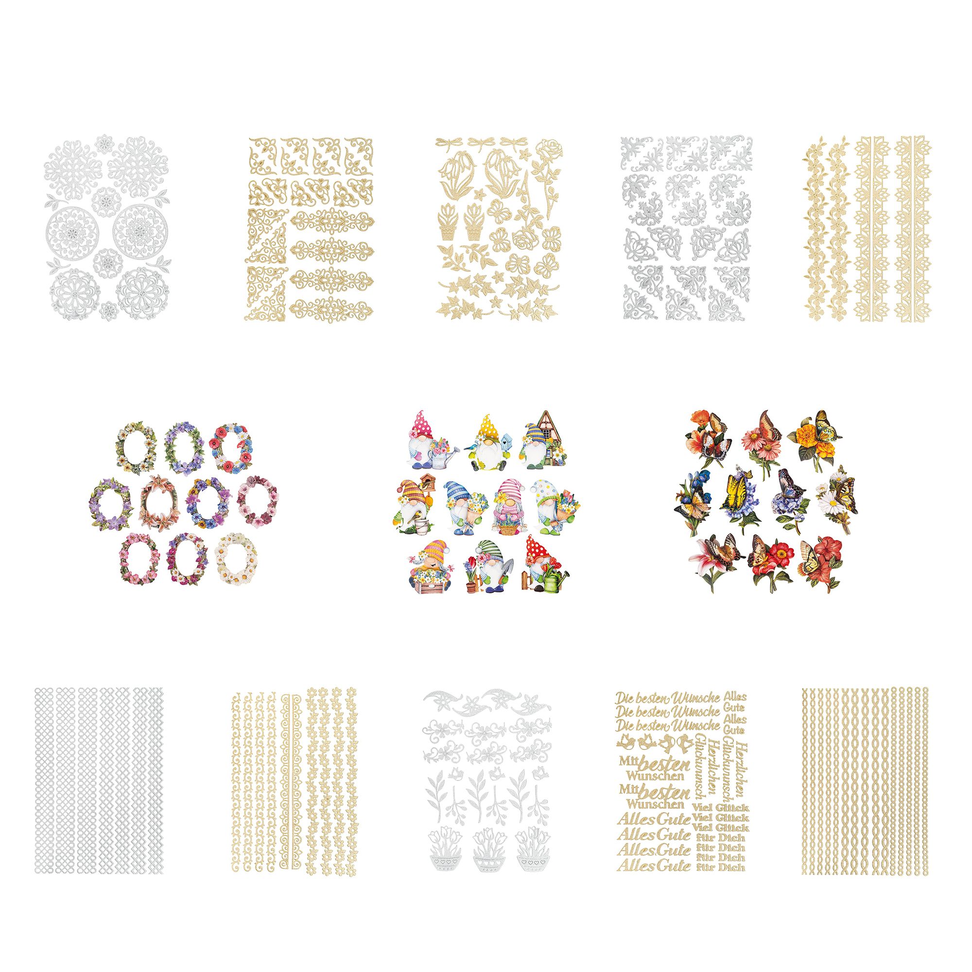 KARIN JITTENMEIER Sticker-Set 3D-Sticker & 3D-Motive 40tlg. - QVC.de
